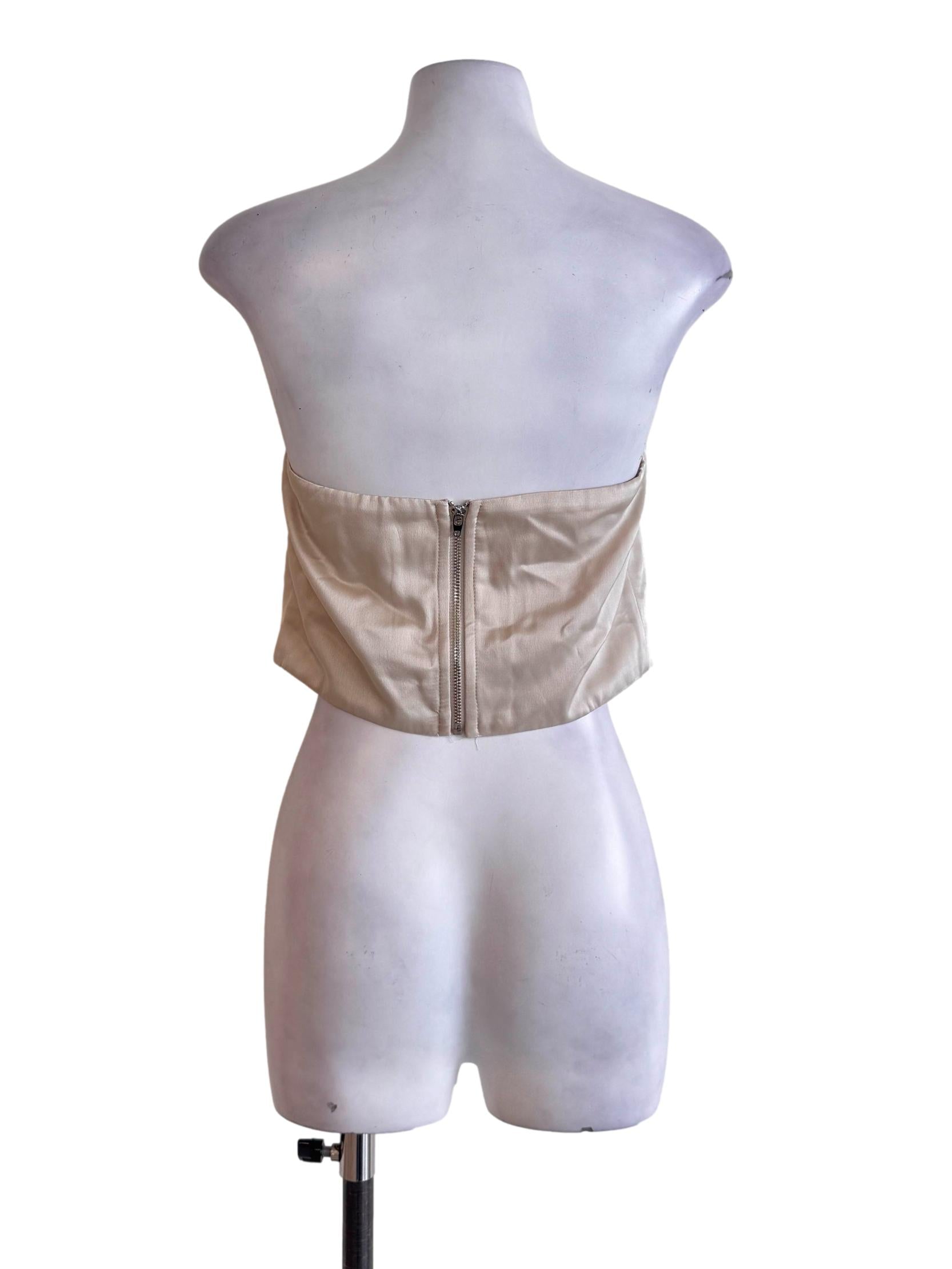 Brown Strapless Top