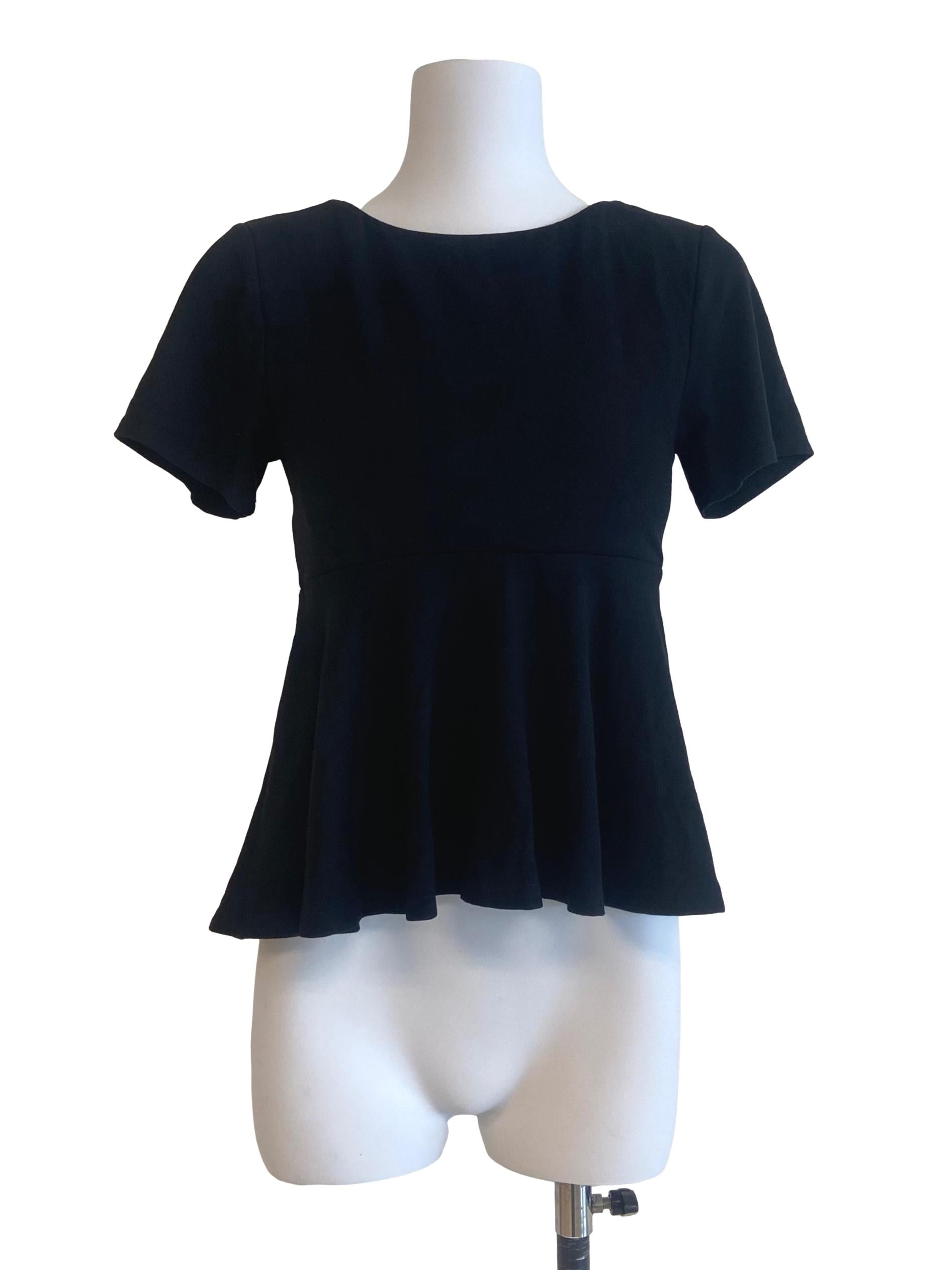 Black Twill Blouse