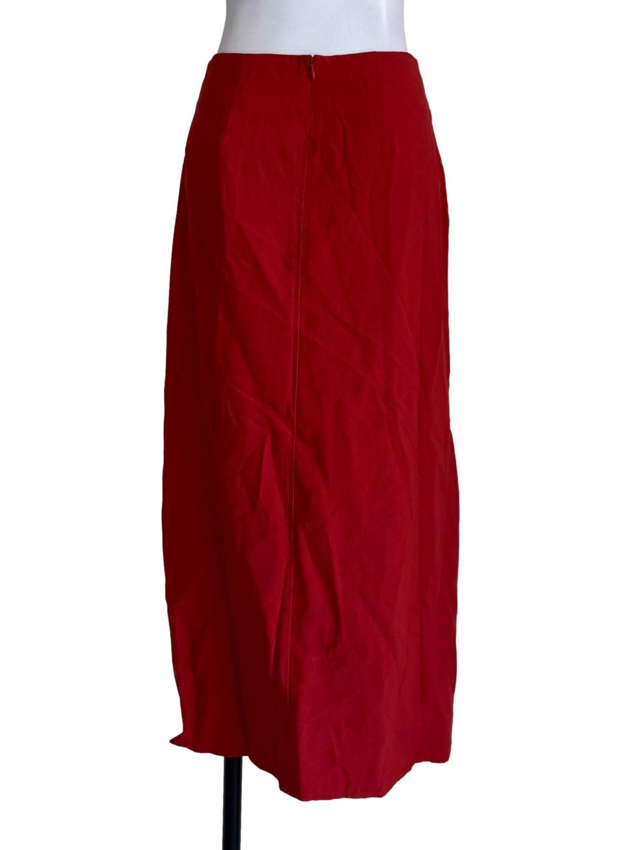 Terracotta Orange A-Line Skirt