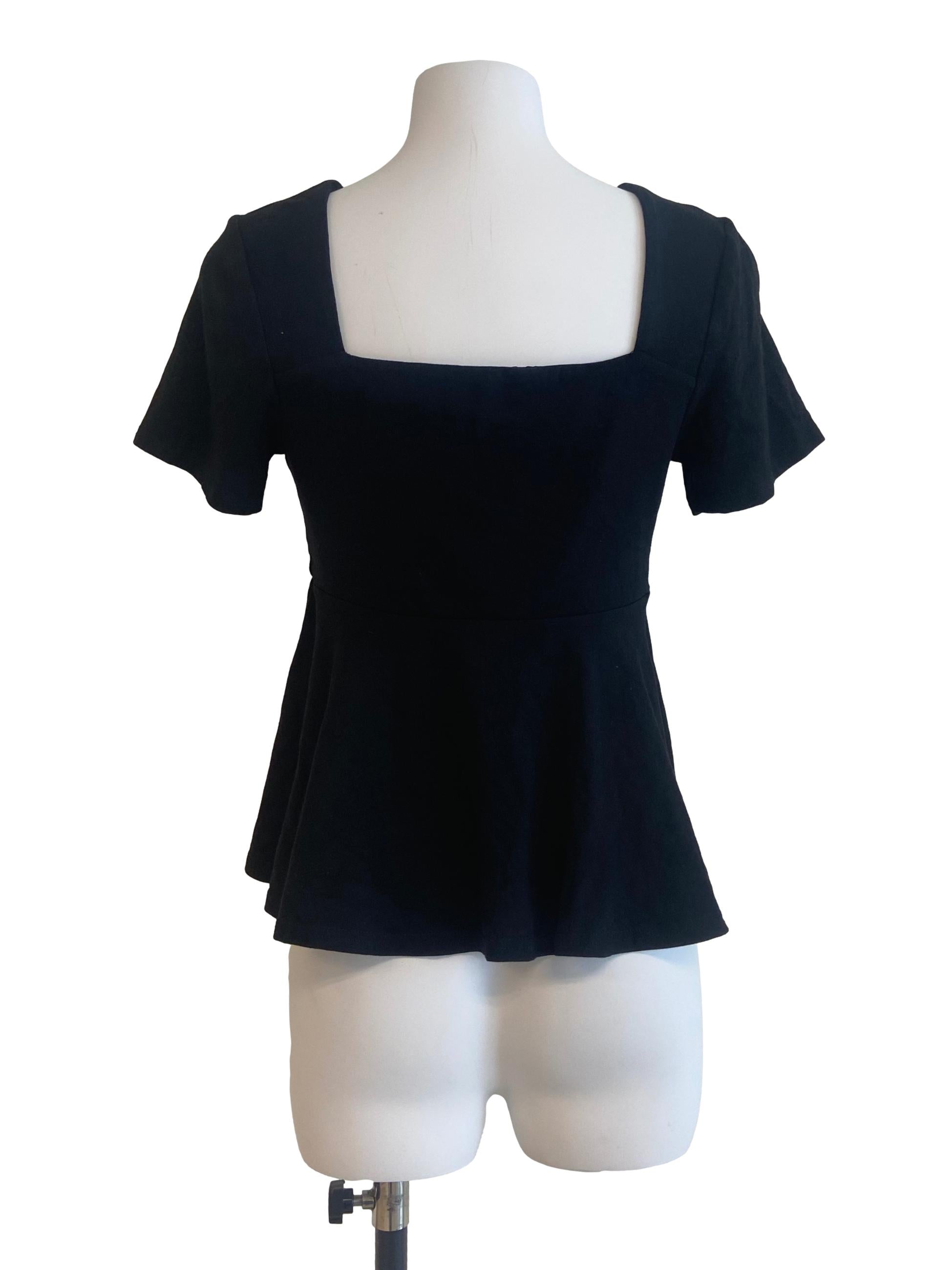 Black Twill Blouse