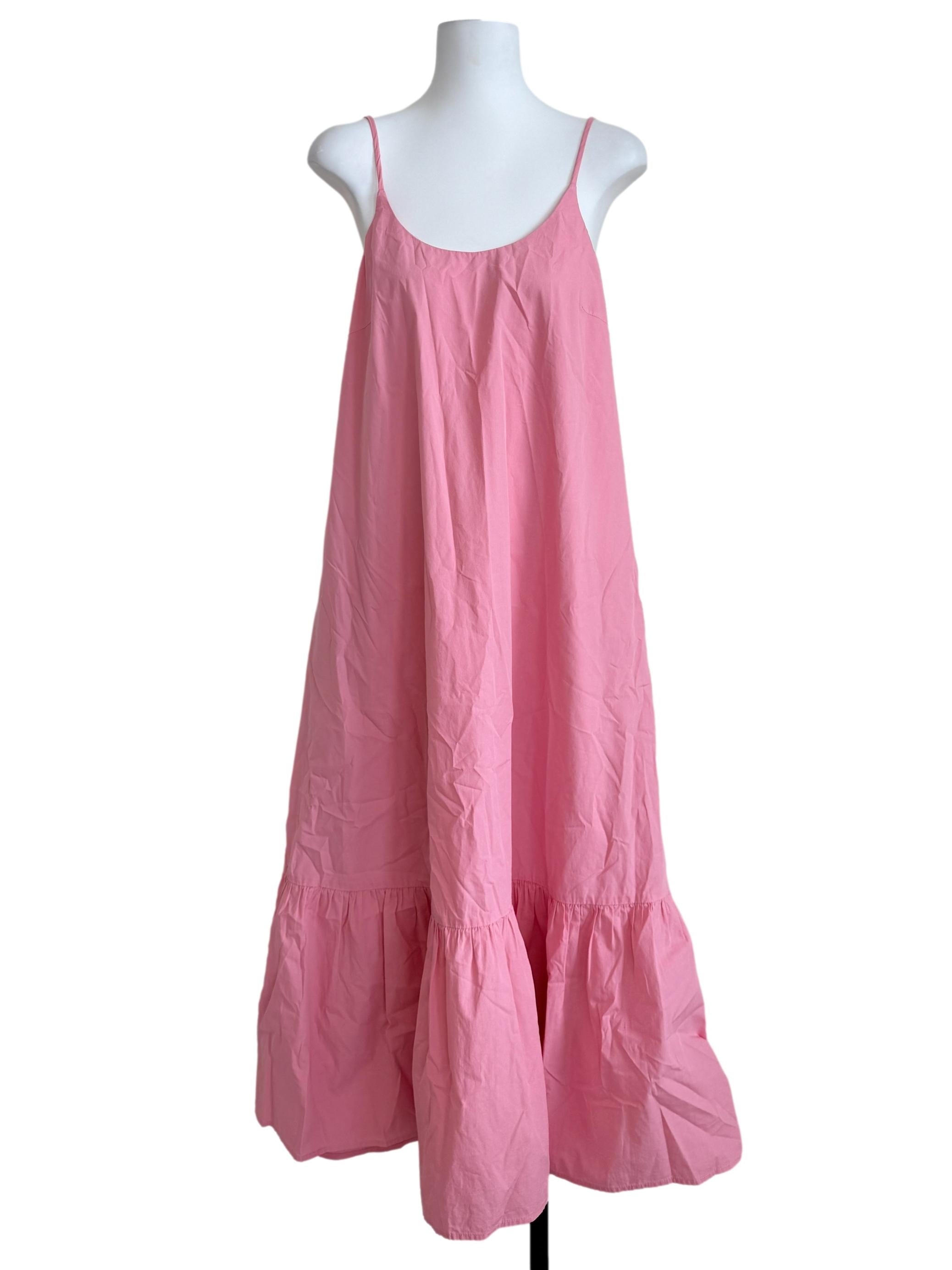 Punch Pink Drop Waist Dress