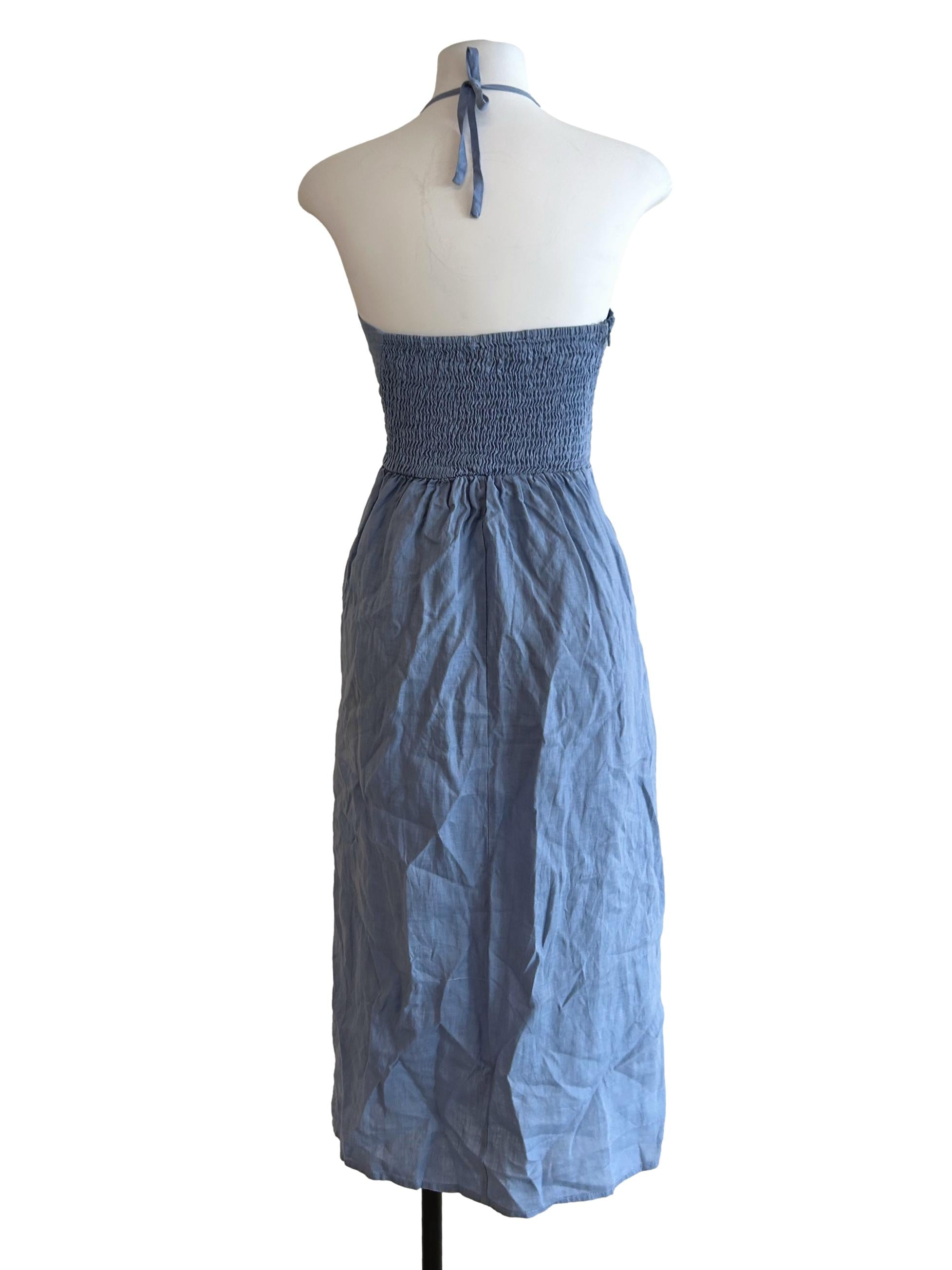 Cornflower Blue Halter Dress TEM
