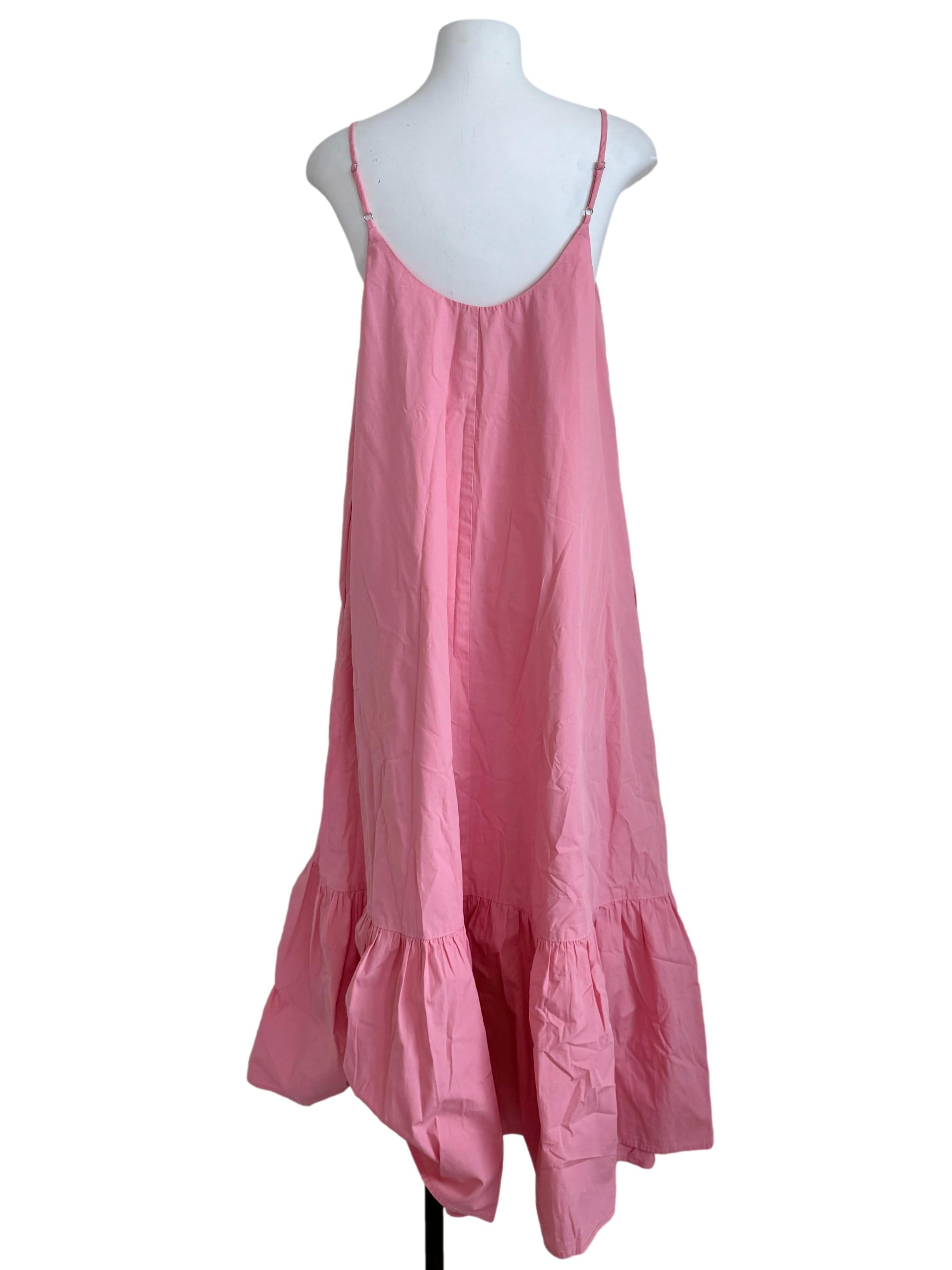 Punch Pink Drop Waist Dress