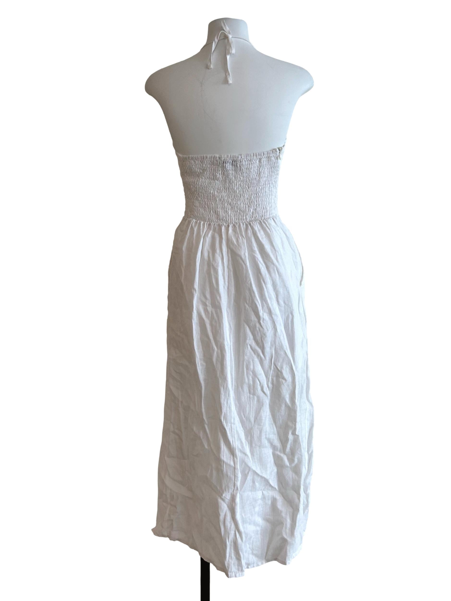Daisy White Halter Dress TEM