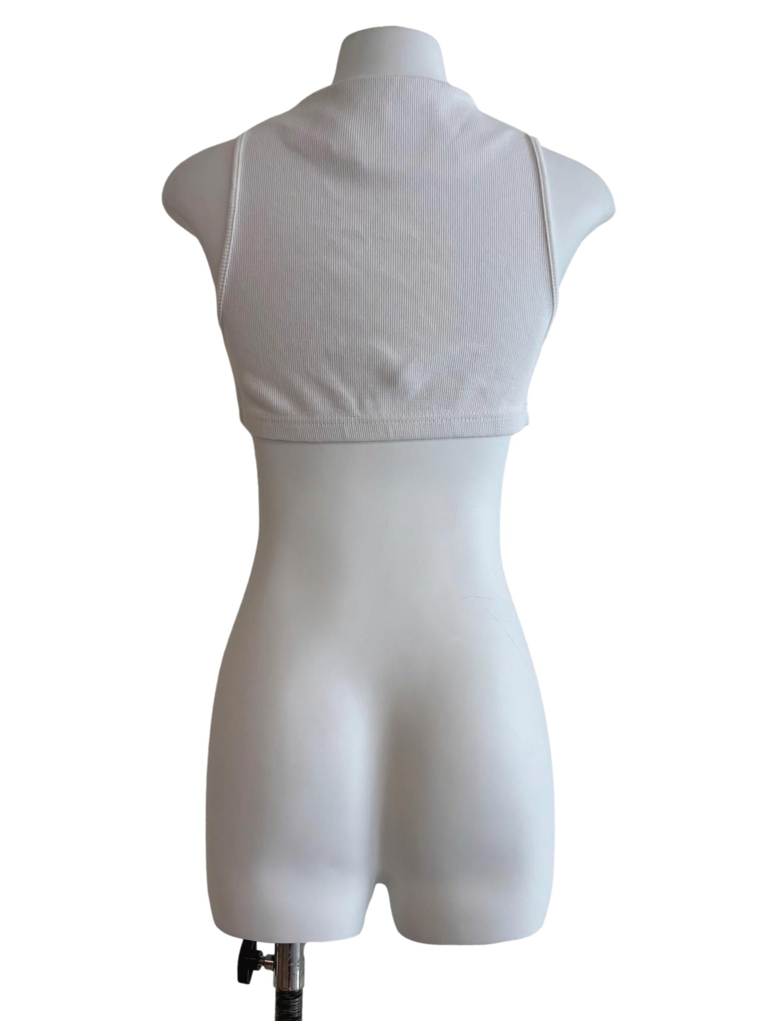 Powder White Mandy Ribbed Tank Top CSN