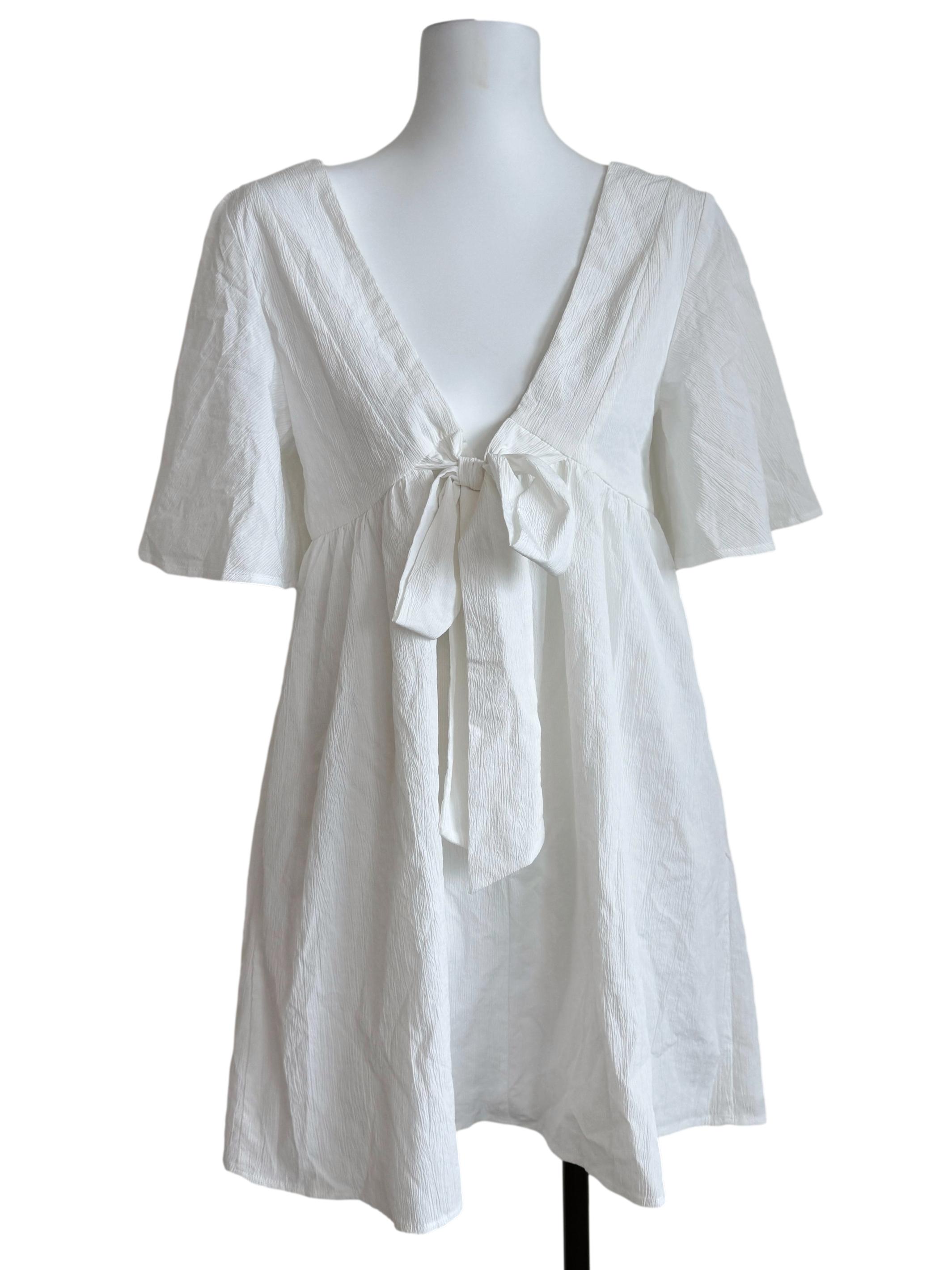 White Ribbon Tent Dress