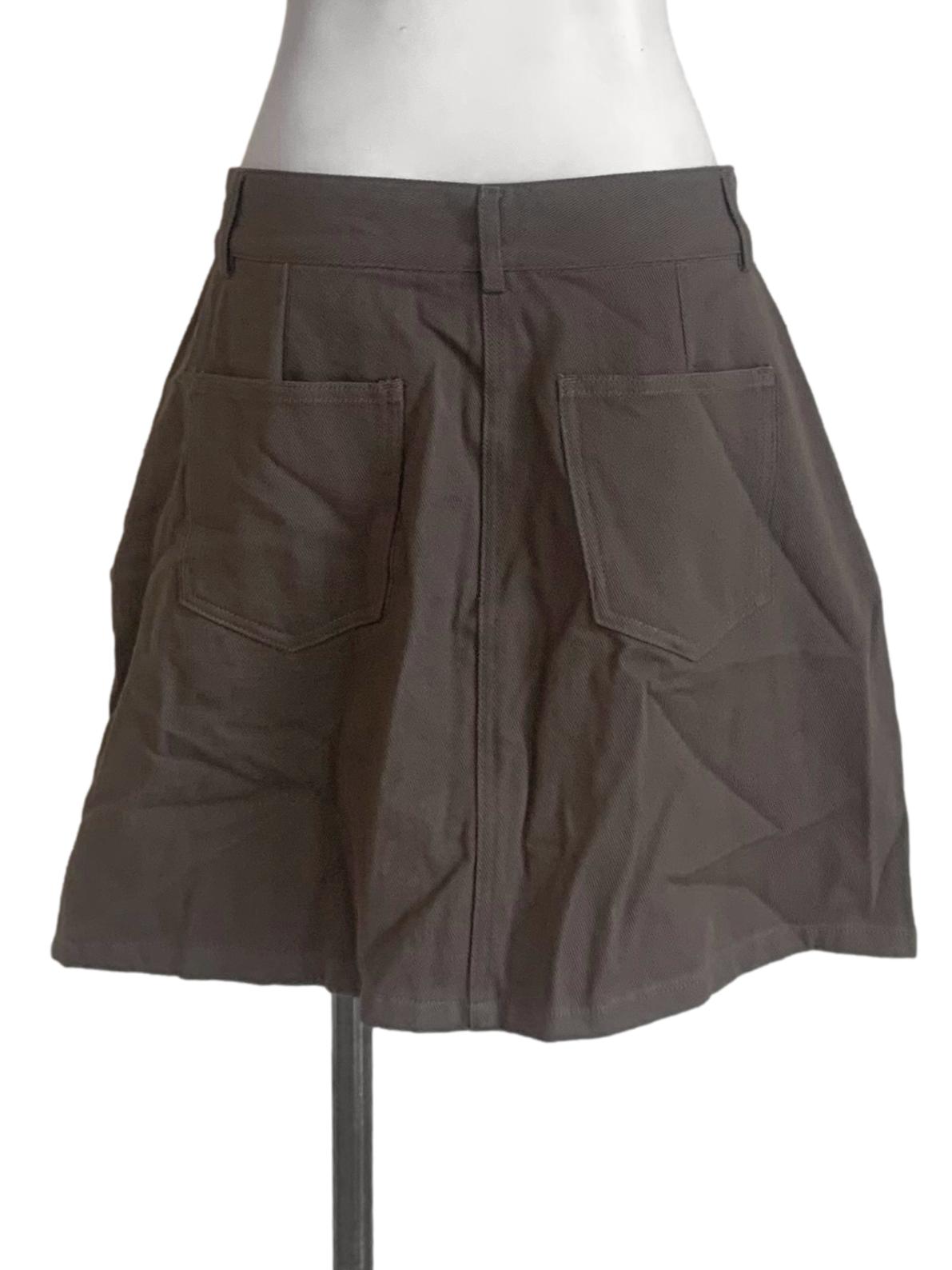 Wood Brown A-Line Skirt