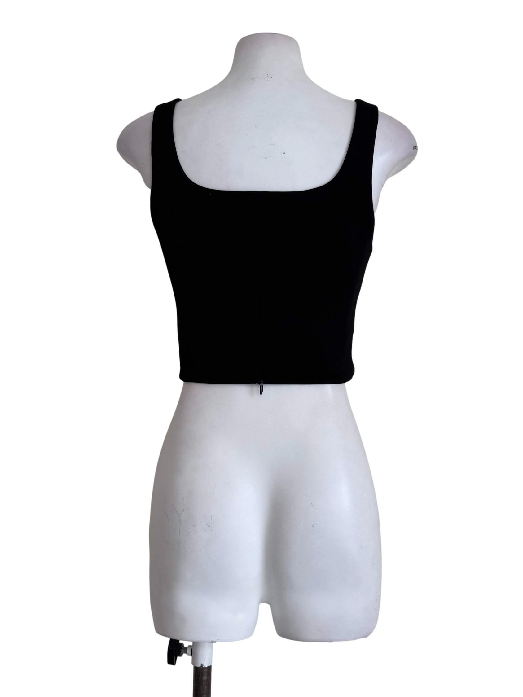 Pitch Black Padded Crop Top