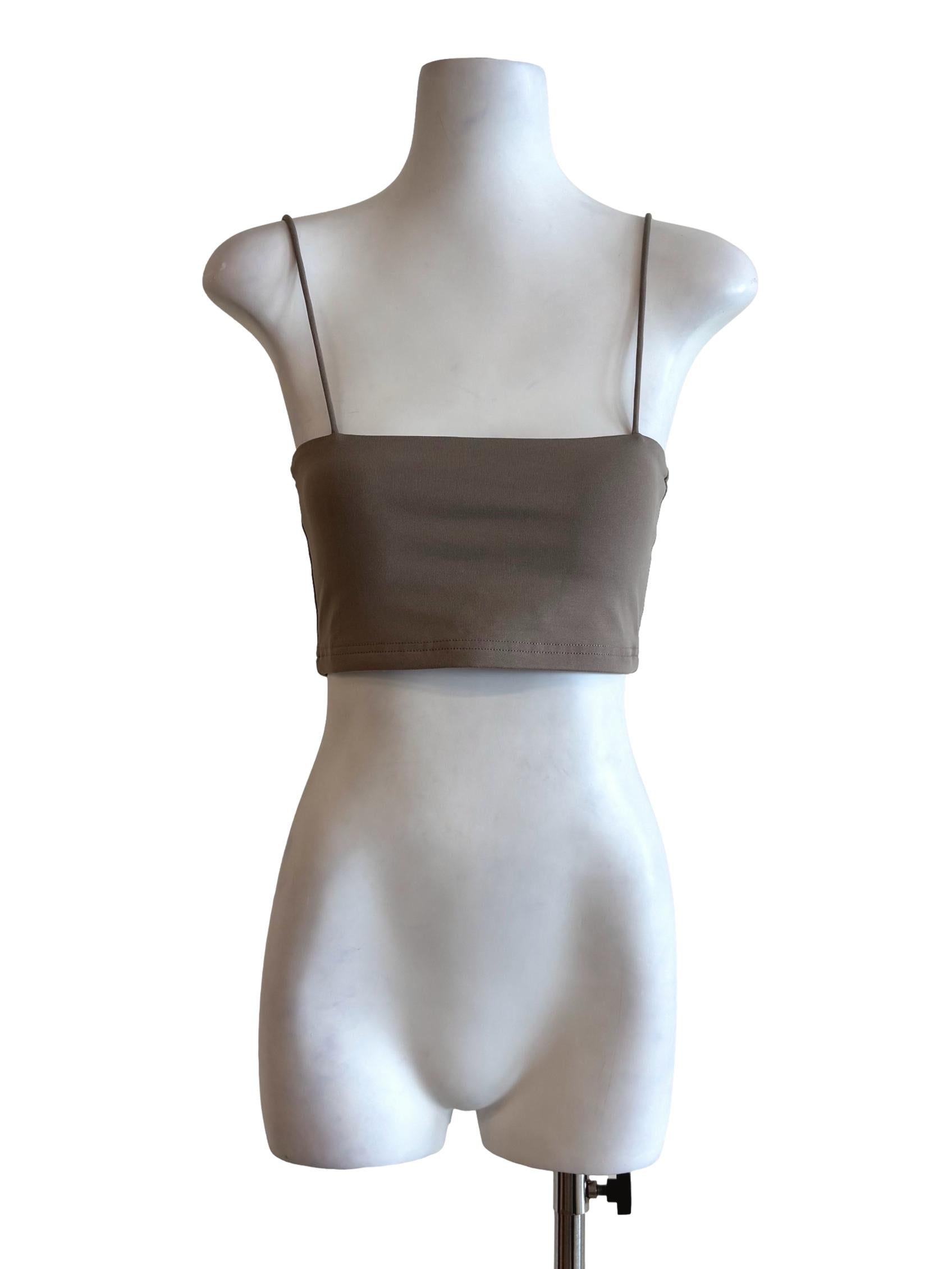 Khaki Spaghetti Strap Tube Top TTR