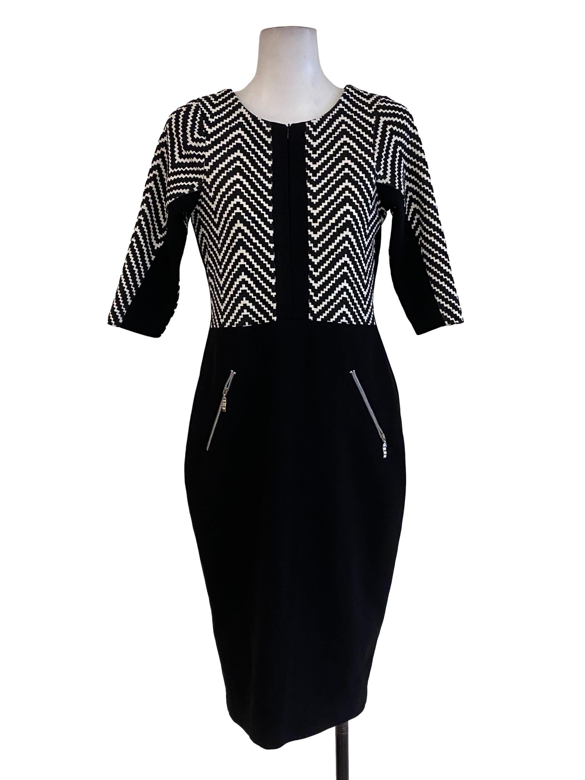 Black Diagonal Striped Princess Dress