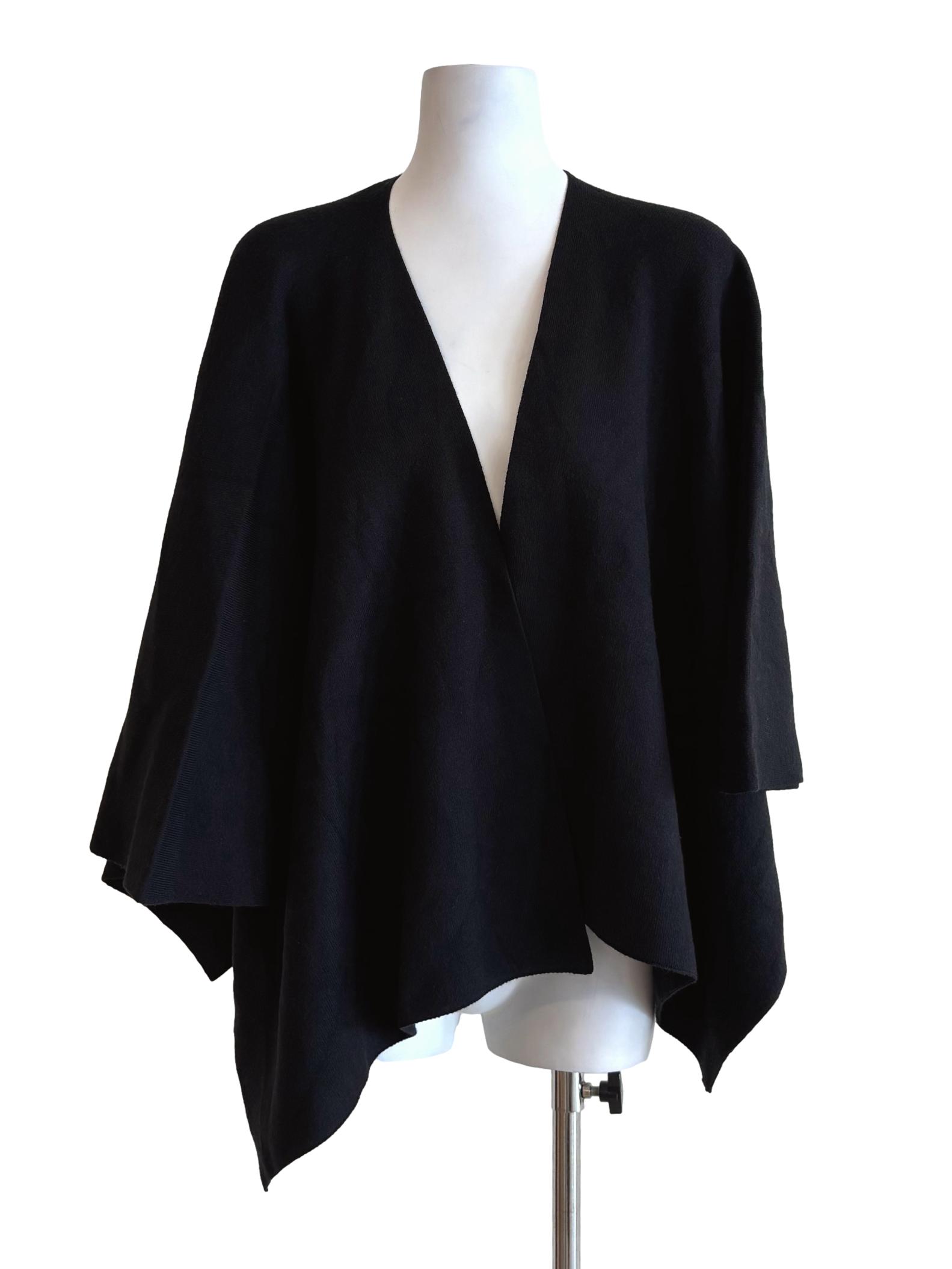 Jet Black Batwing Cardigan
