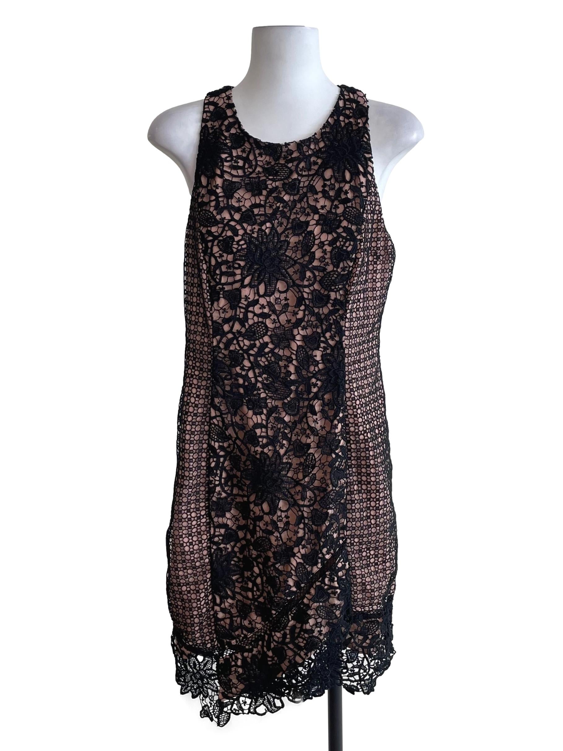 Black Lace Halter Neck Sheath Dress