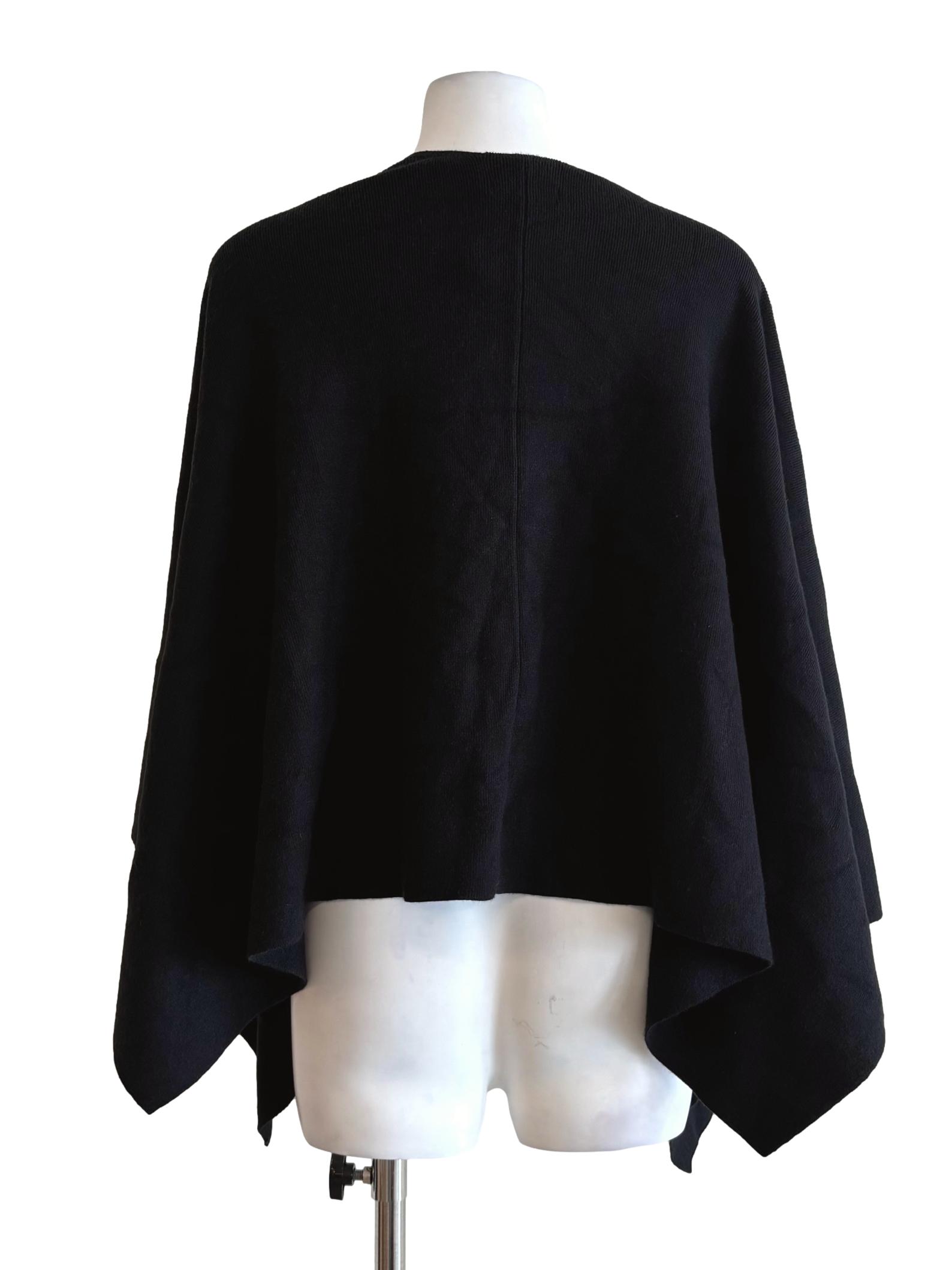 Jet Black Batwing Cardigan