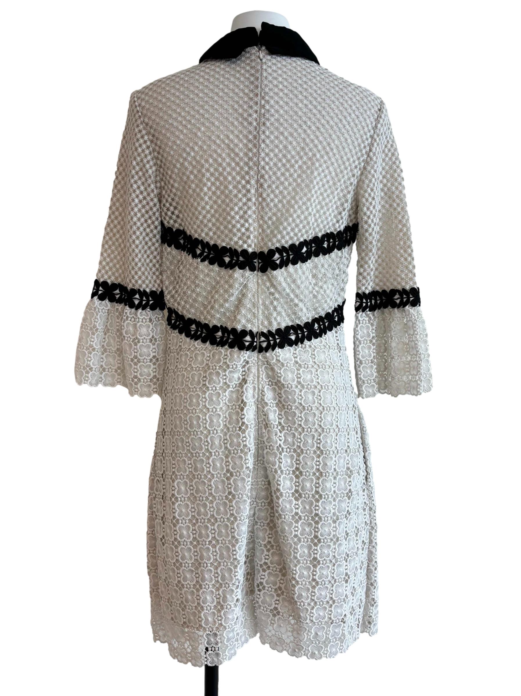 Cotton White A-Line Lace Dress