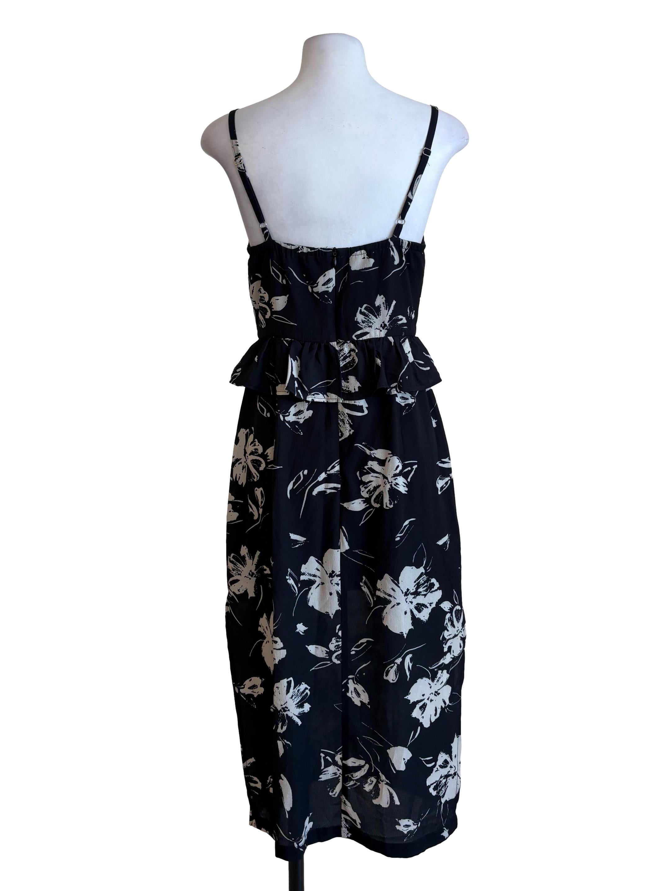 Black Floral Slip Dress TCL