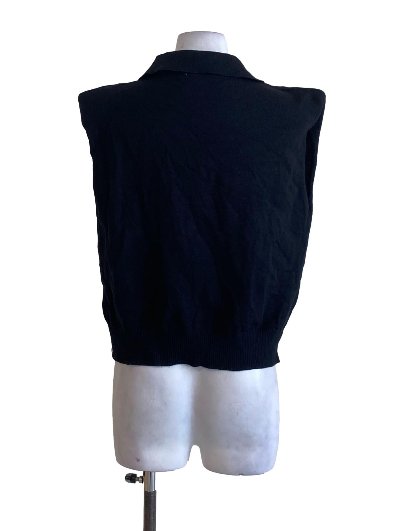 Jet Black Wing Collar Knitted Shirt