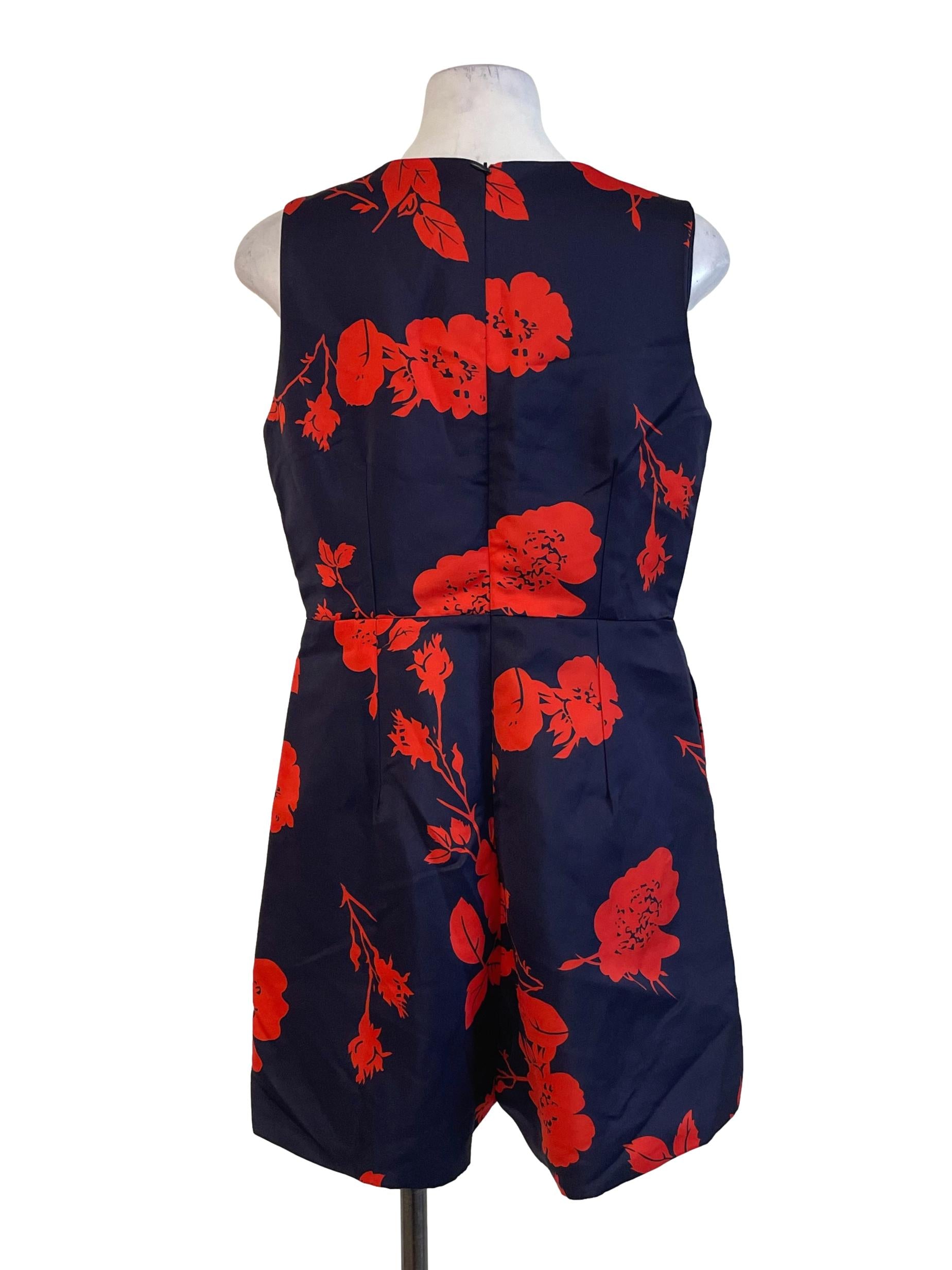 Navy Blue Floral Rompers