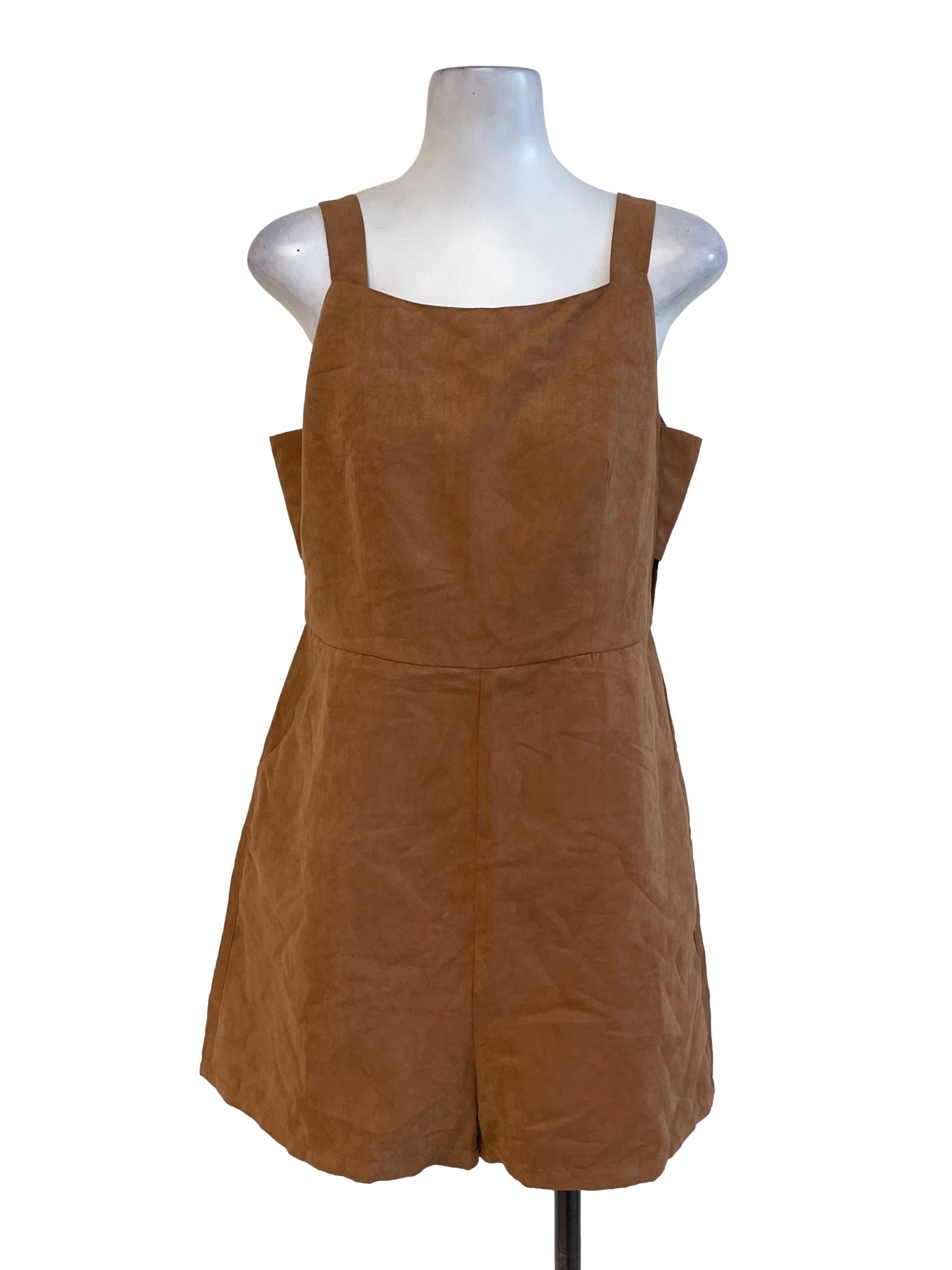 Light Brown Fleece Rompers LB