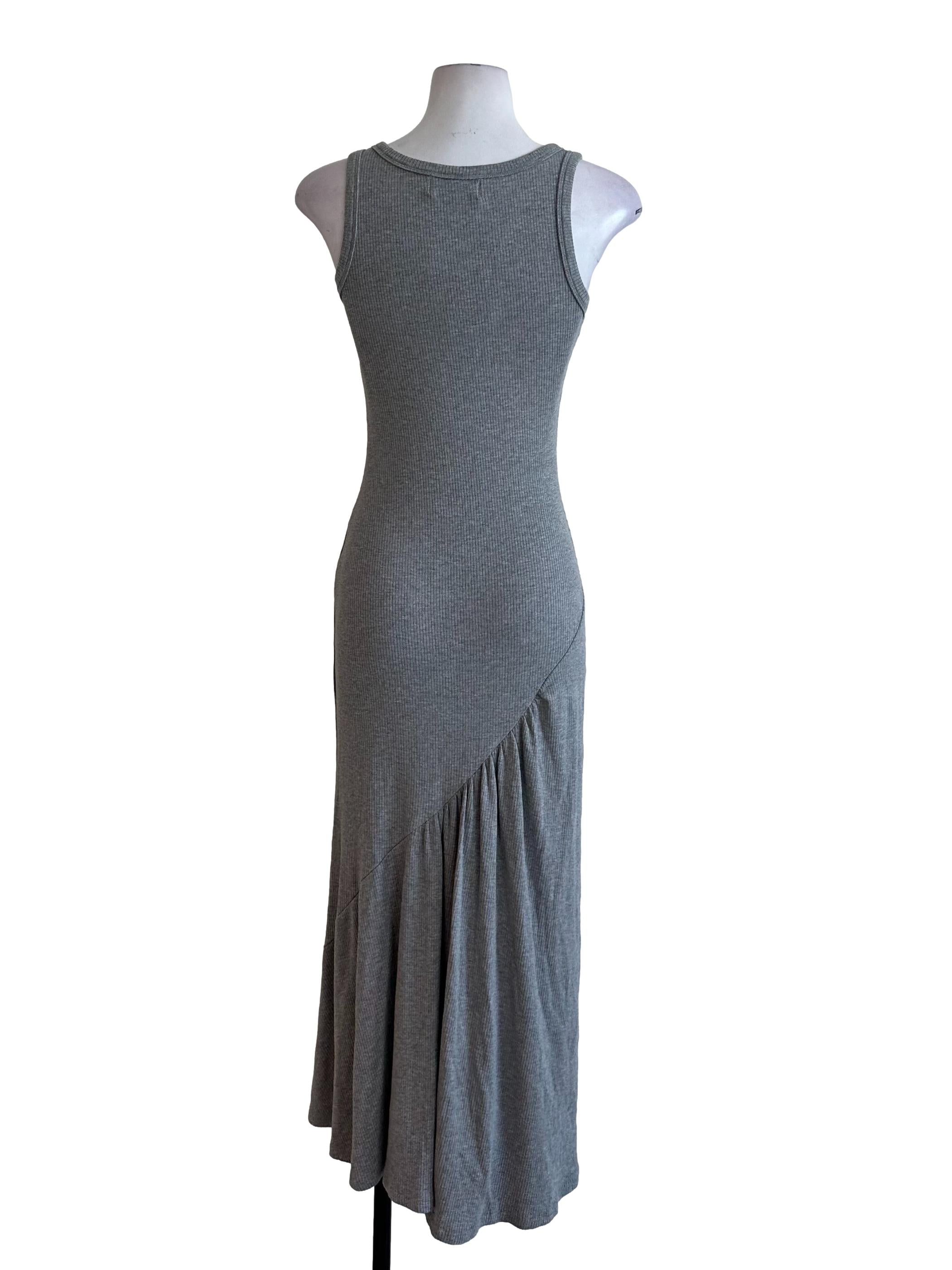 Light Grey Scoop Knit Bodycon Dress