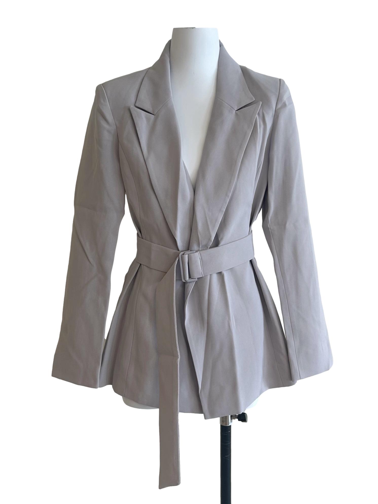 Crepe Oversized Blazer in Frosty Blue OSN