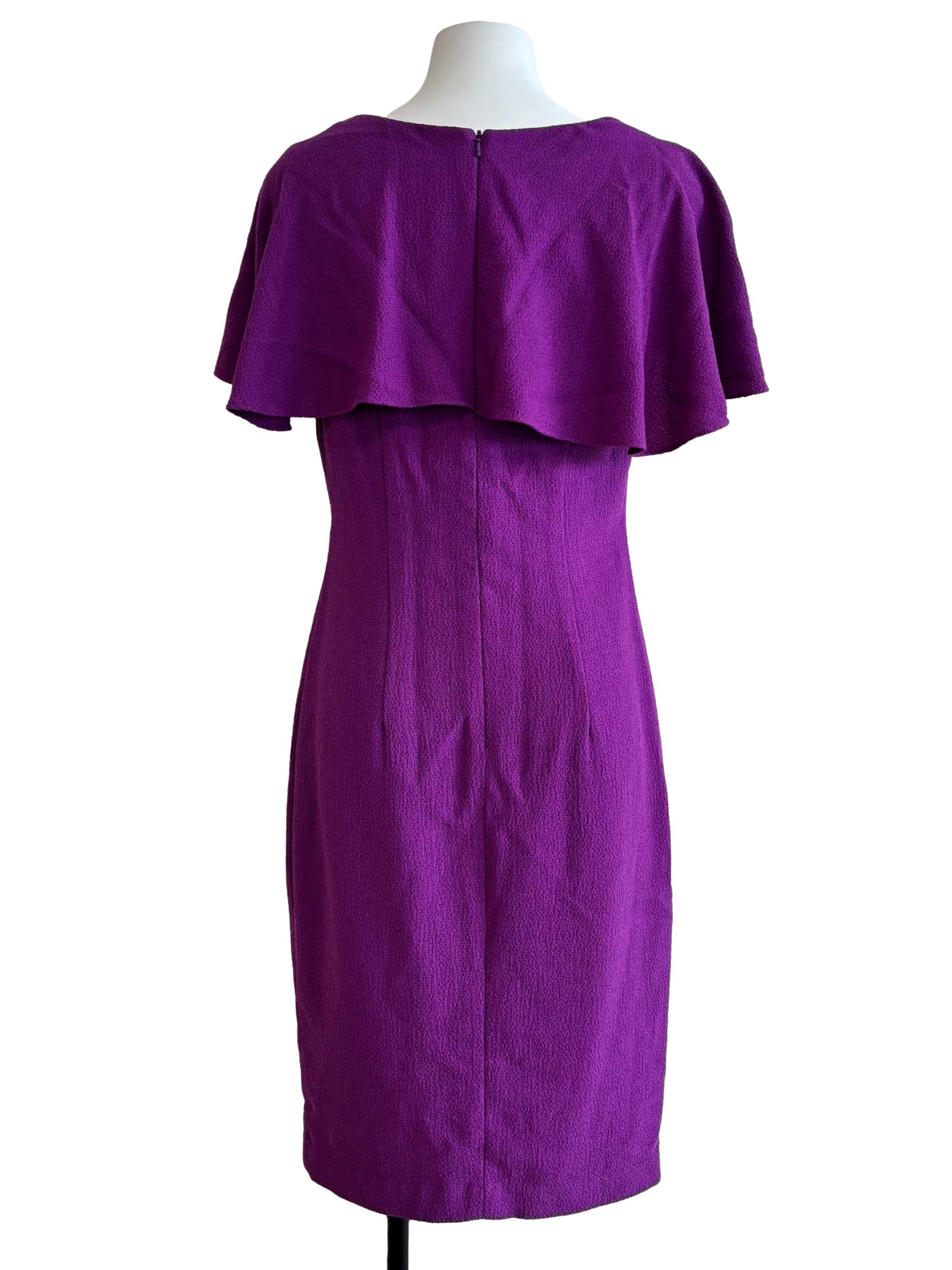 Violet Purple Cape Sheath Dress