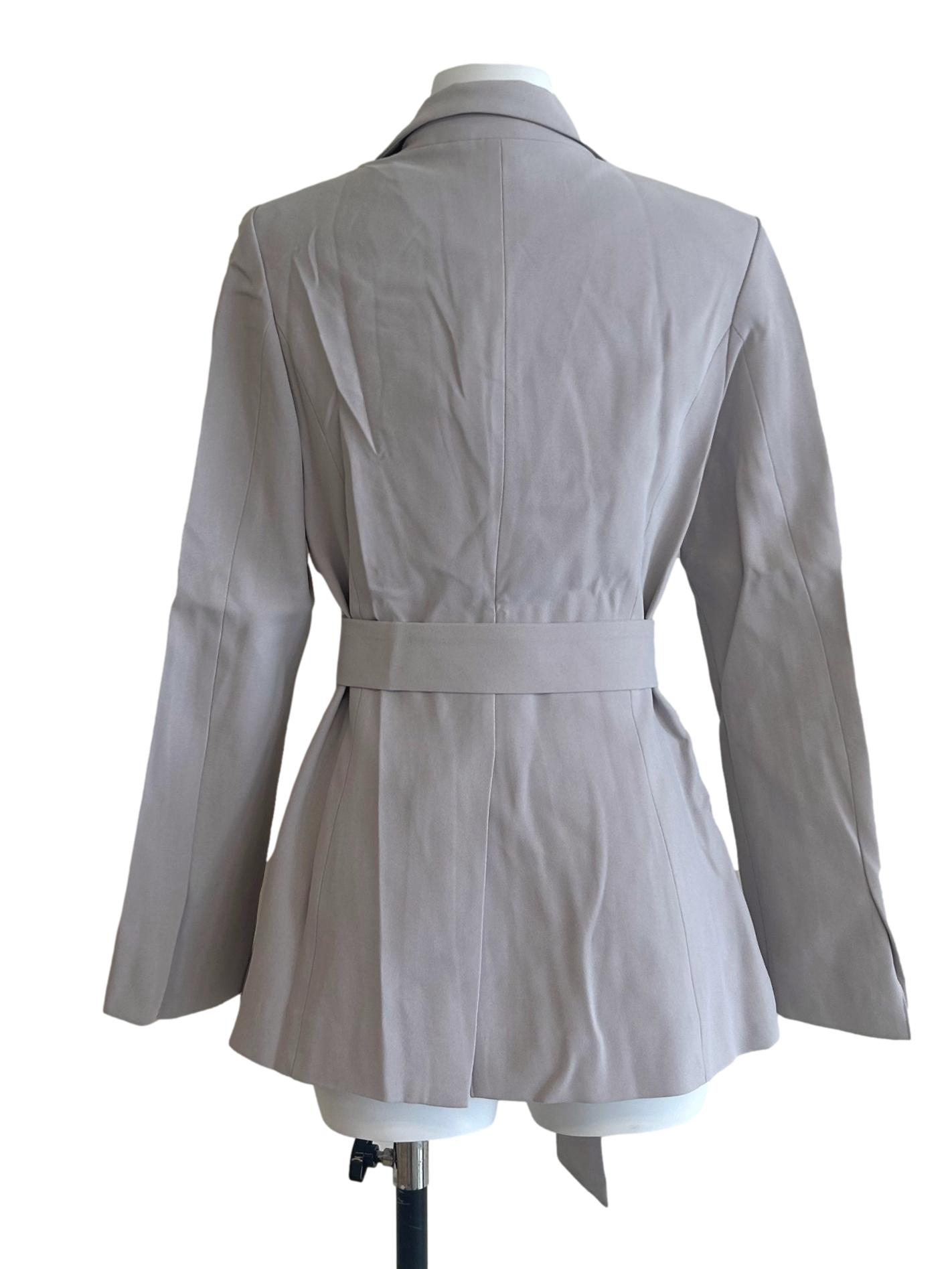 Crepe Oversized Blazer in Frosty Blue OSN