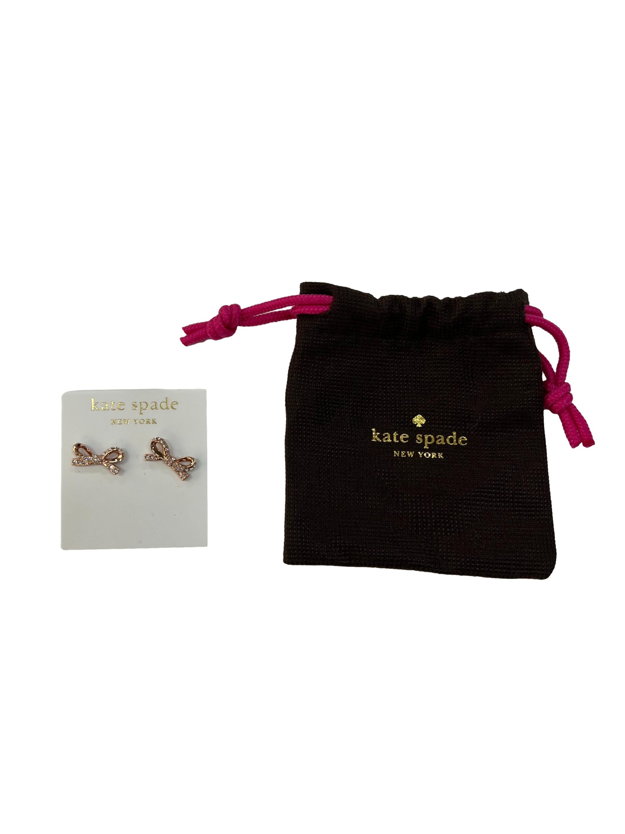 Rose Gold Ribbon Earrings