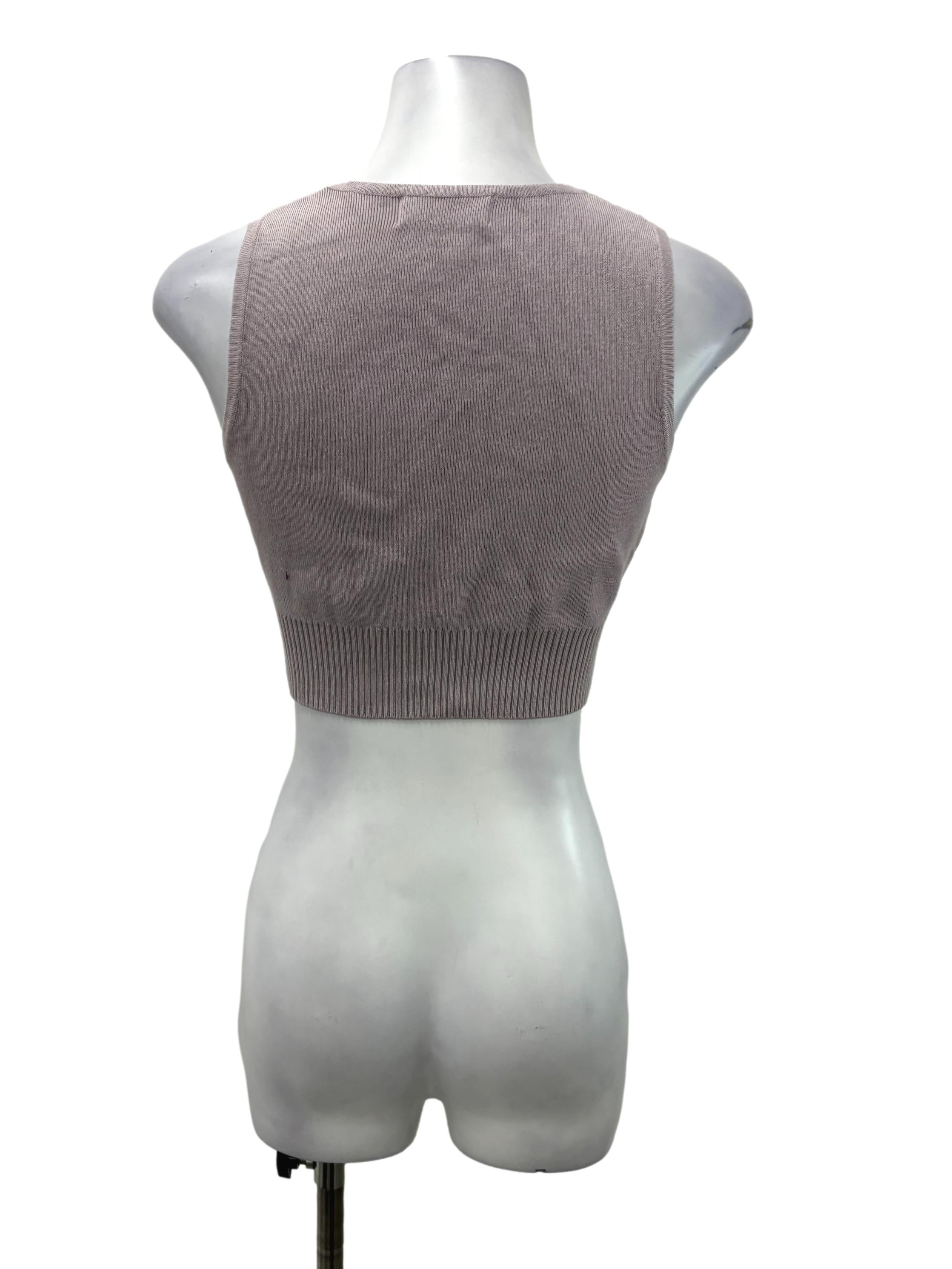 Lilac V-Neck Knit Vest Top