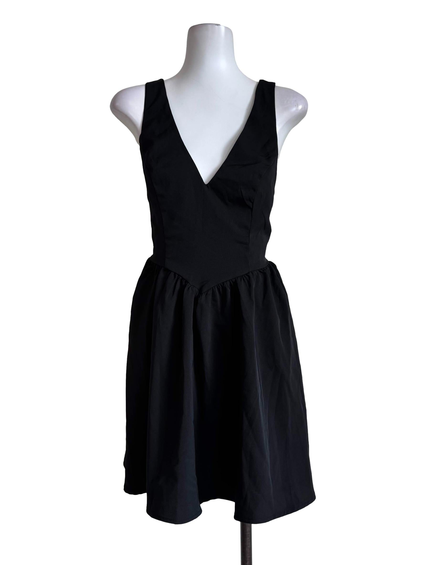 Ink Black Bare Back Dress