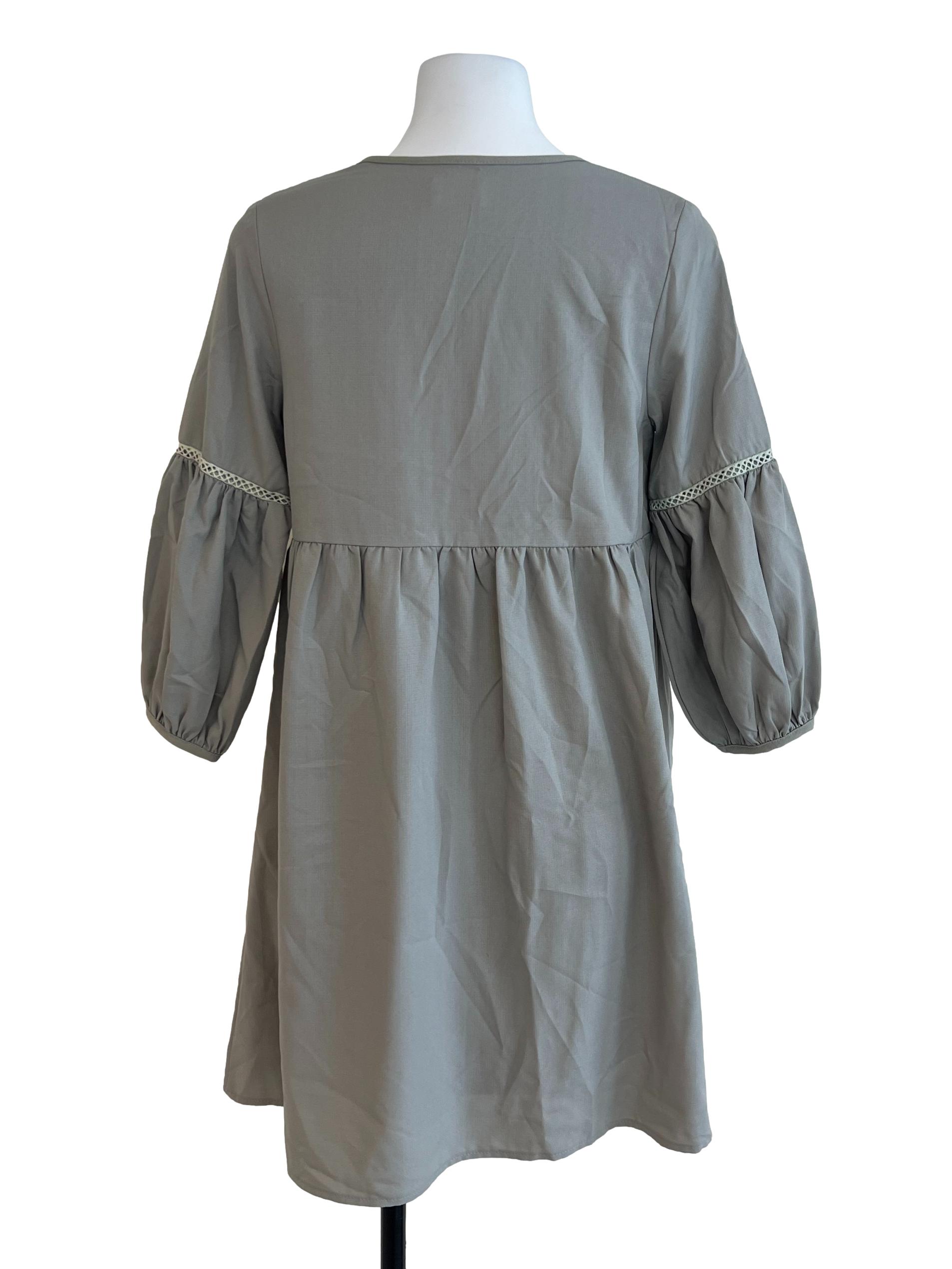 Dusty Green Half Sleeve Dress