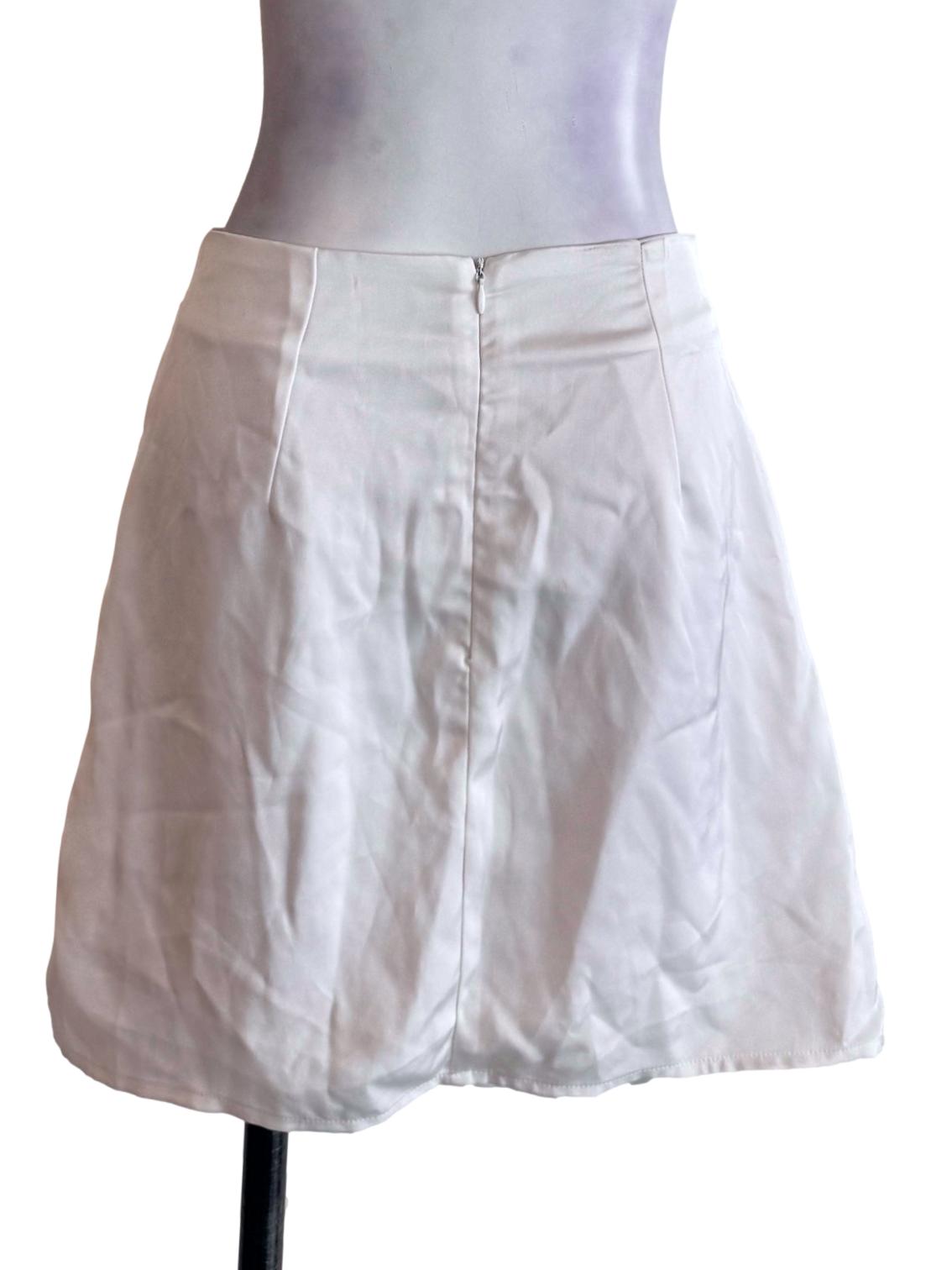 White Ruched Skorts