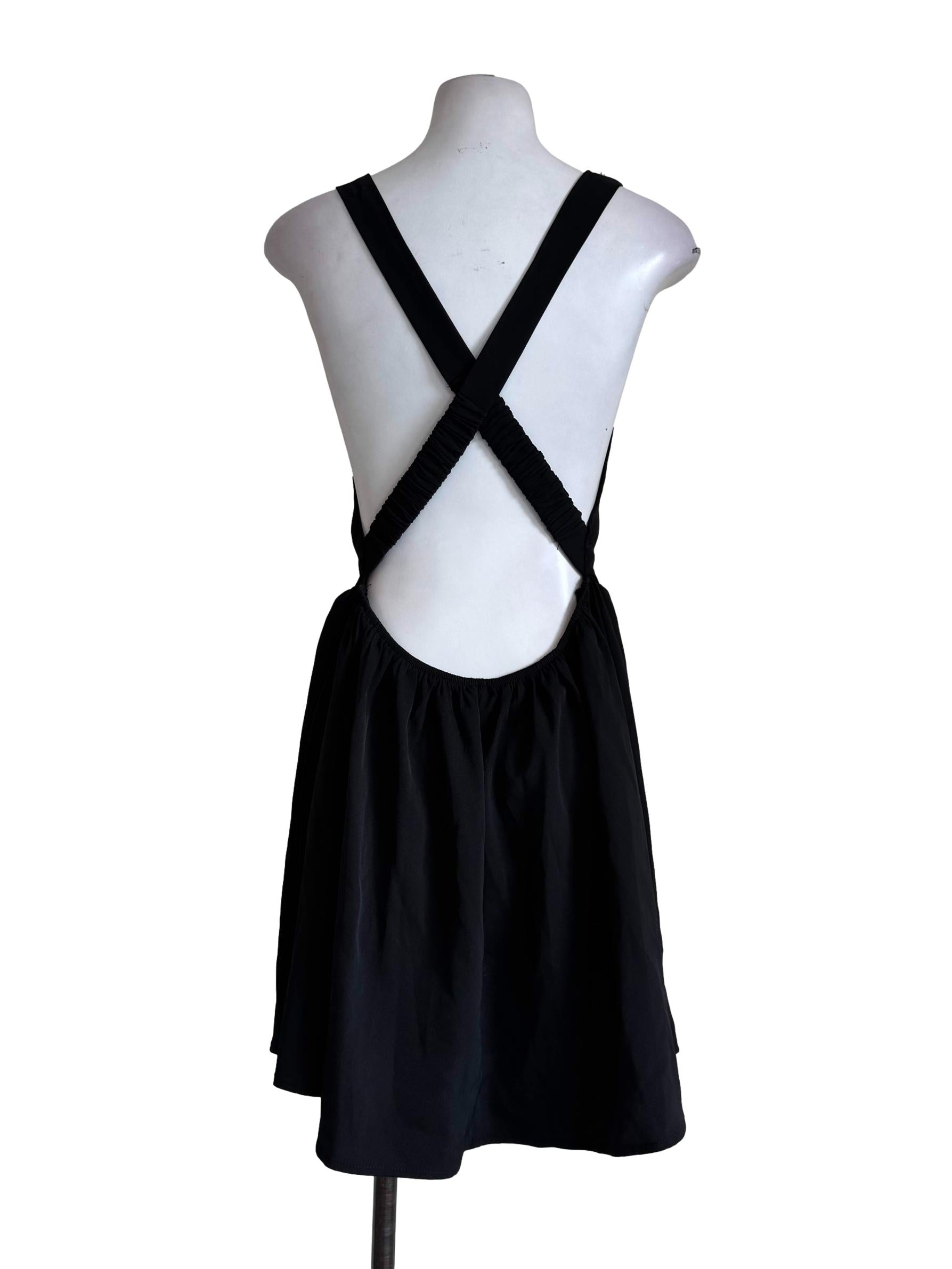 Ink Black Bare Back Dress