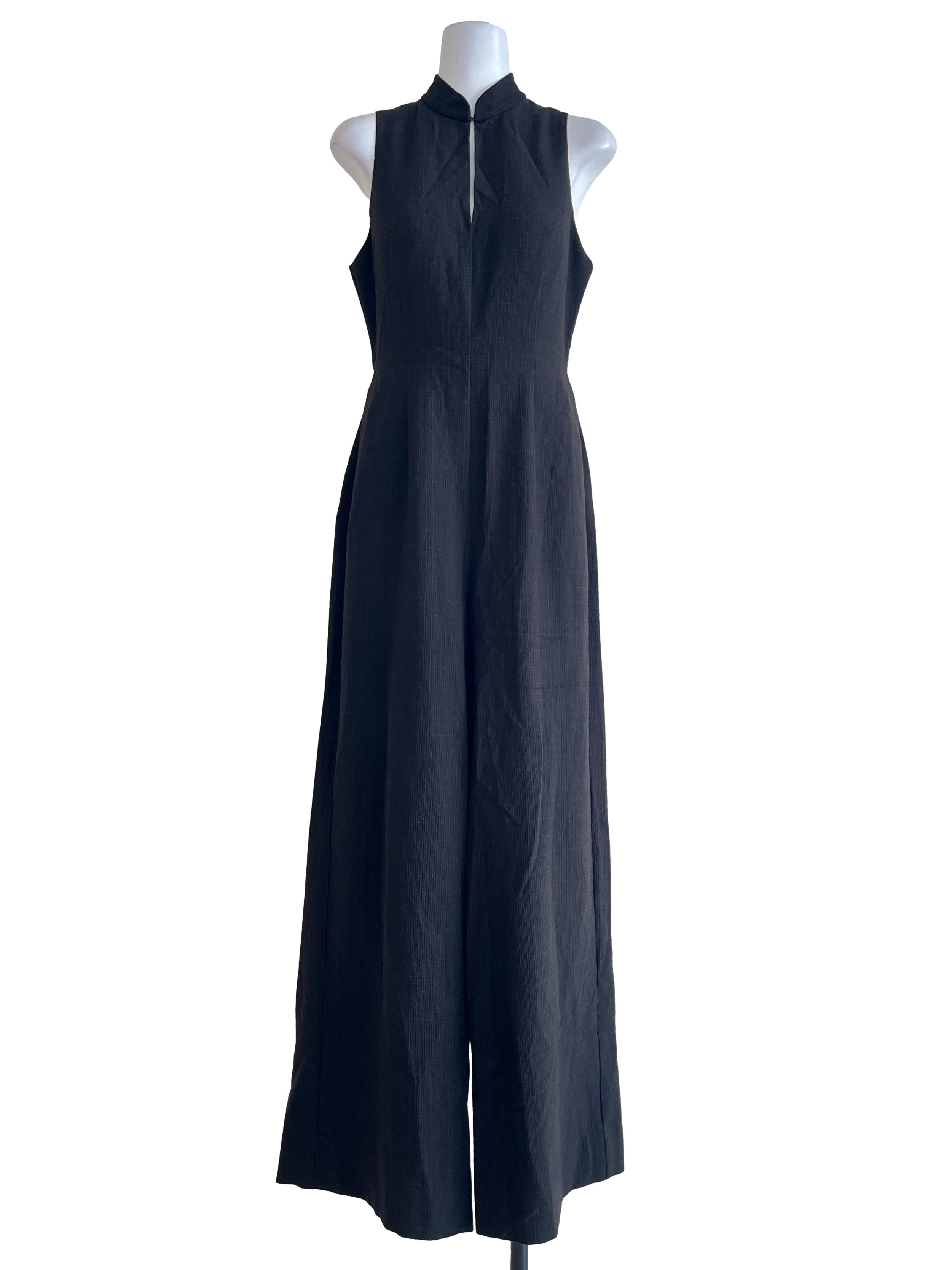 Ink Black High Neck Jumpsuit