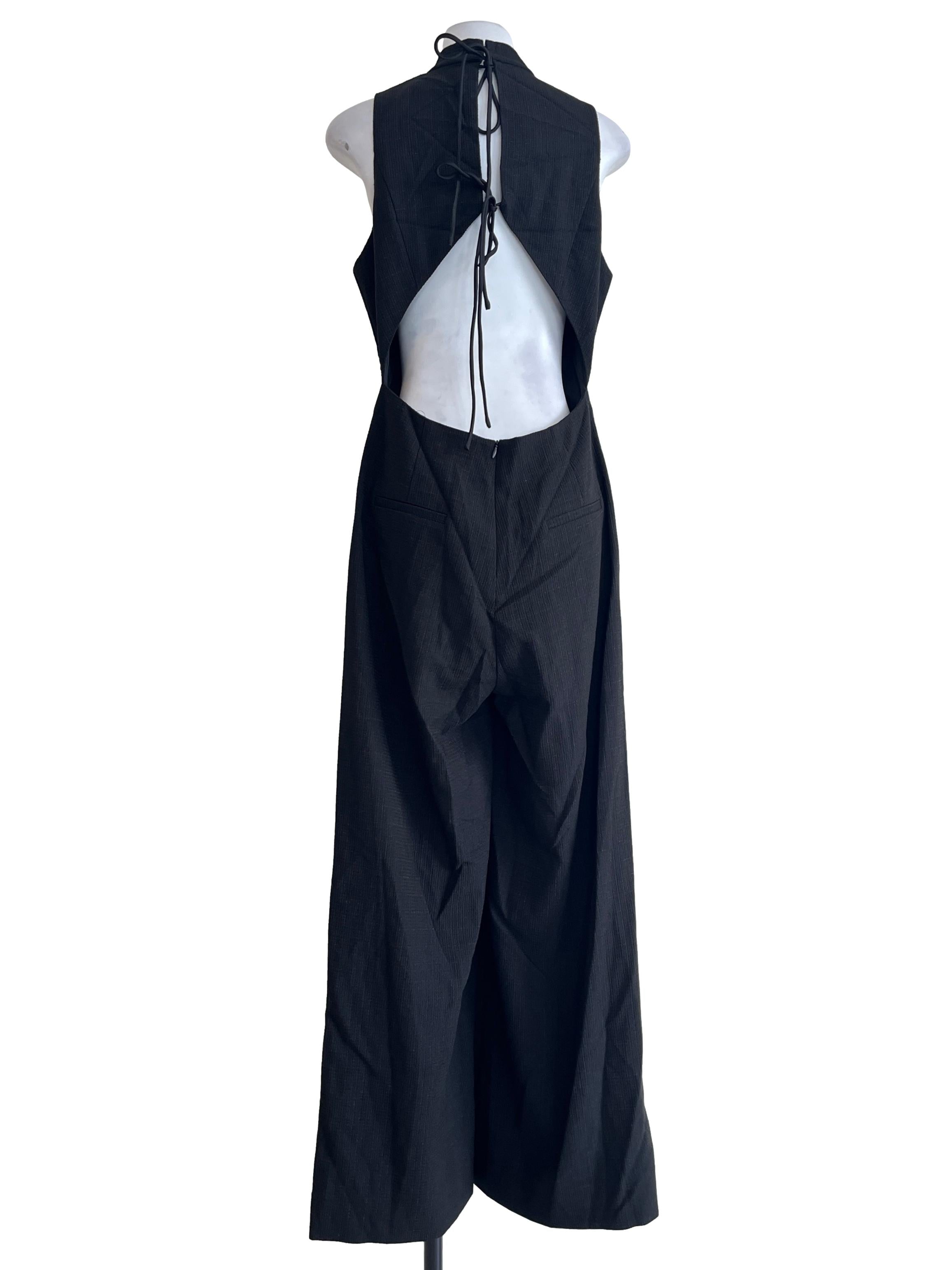 Ink Black High Neck Jumpsuit
