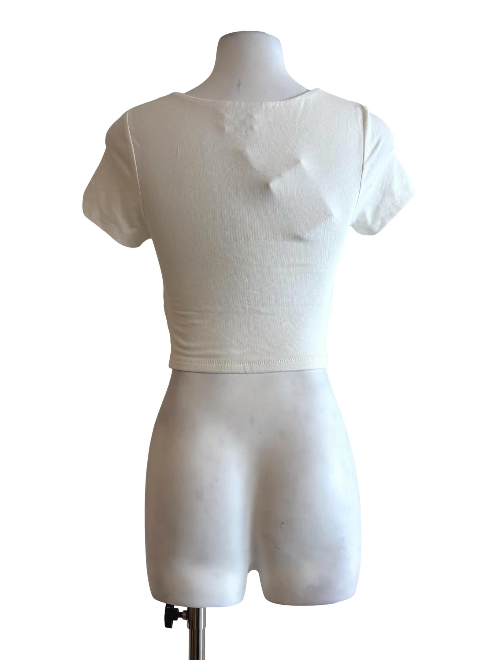 Pearl White Cross Top