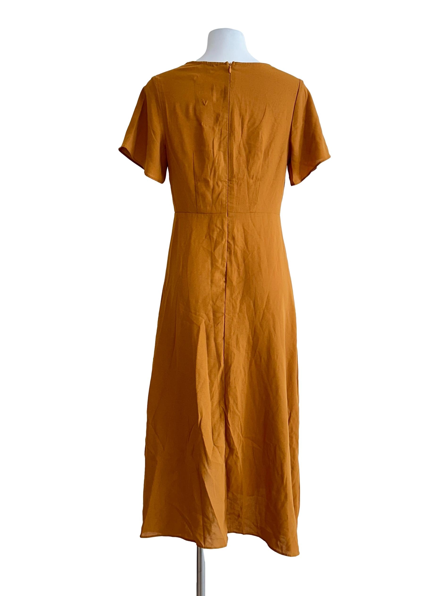 Sand Stone Orang Plain Dress