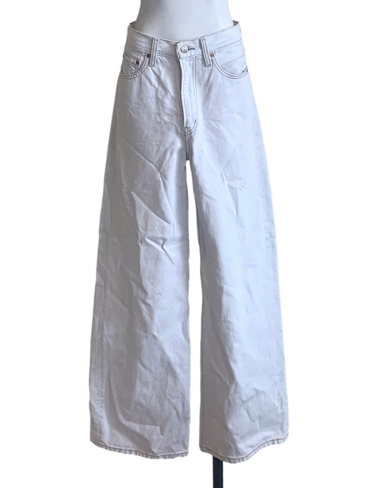 Frost White Wide Leg Jeans