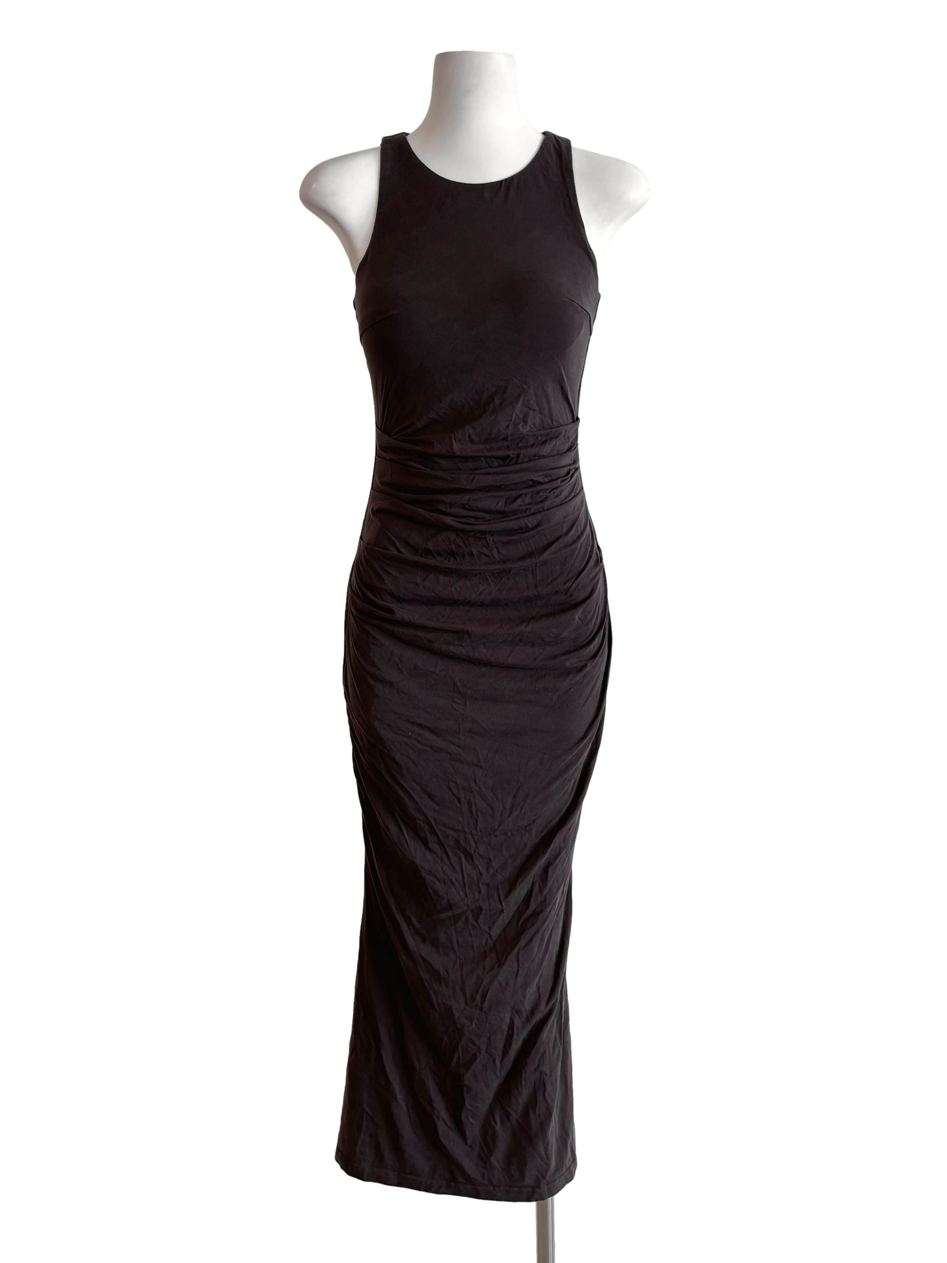 Taupe Round Neck Bodycon Dress