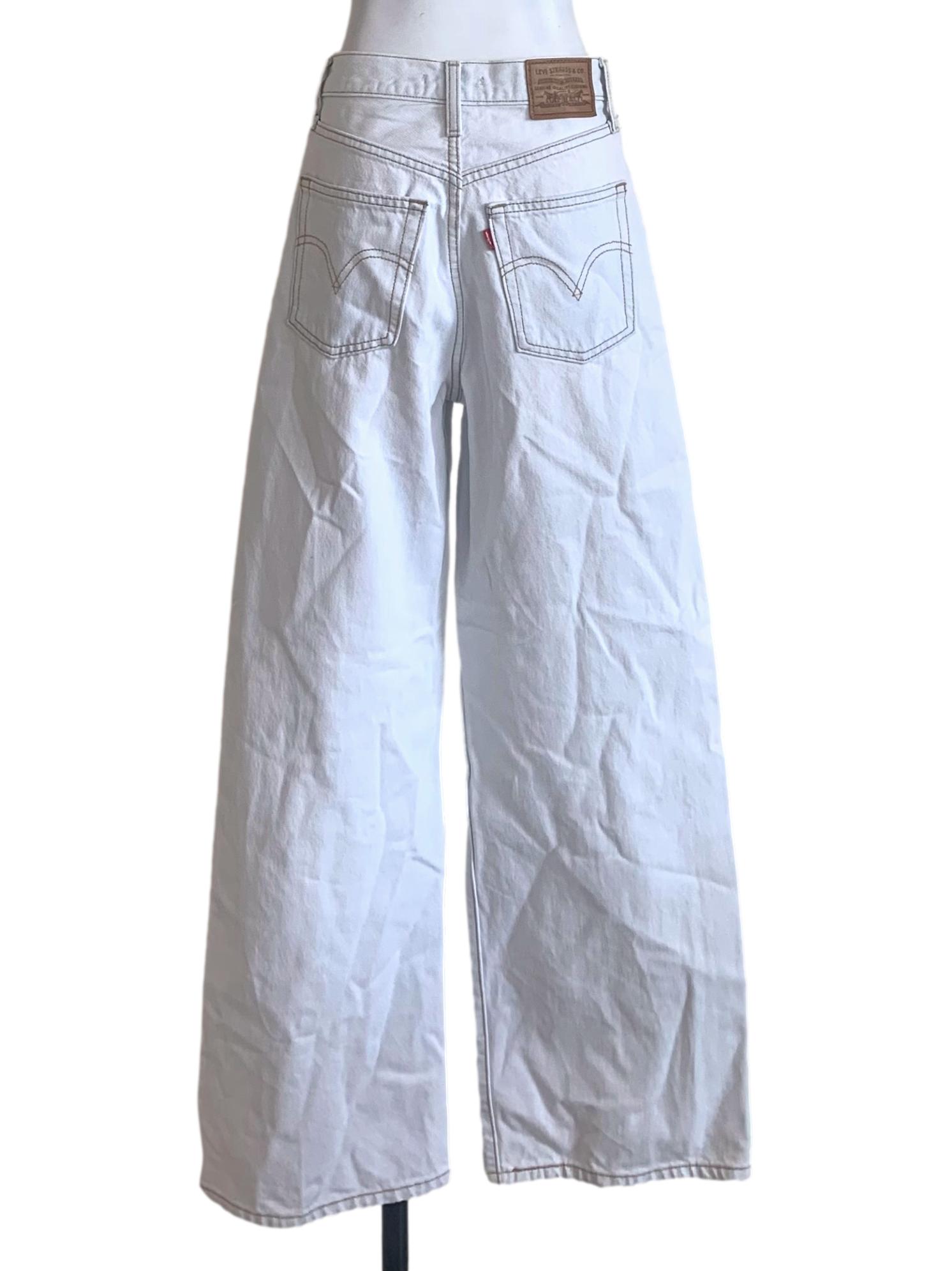 Frost White Wide Leg Jeans