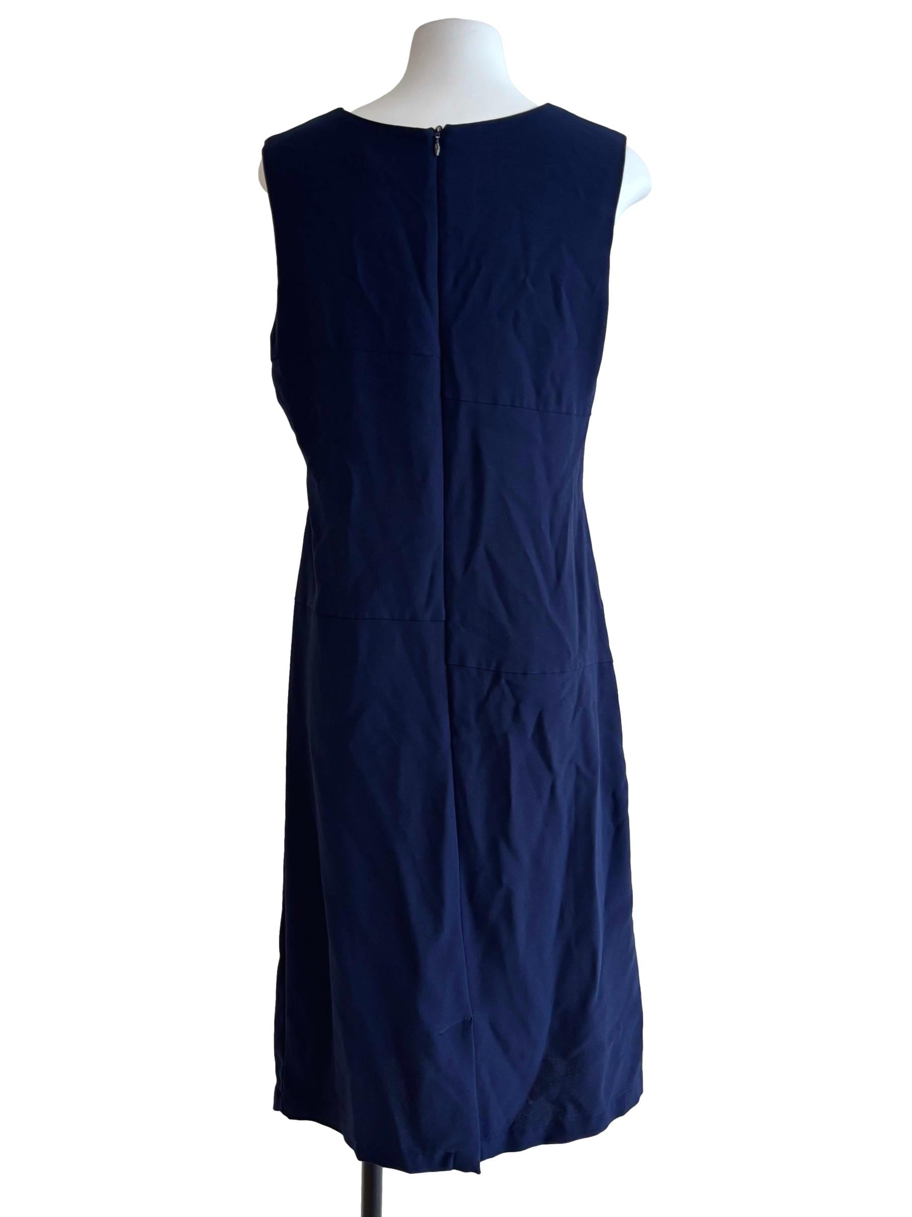 Navy Blue Sleeveless Empire Dress