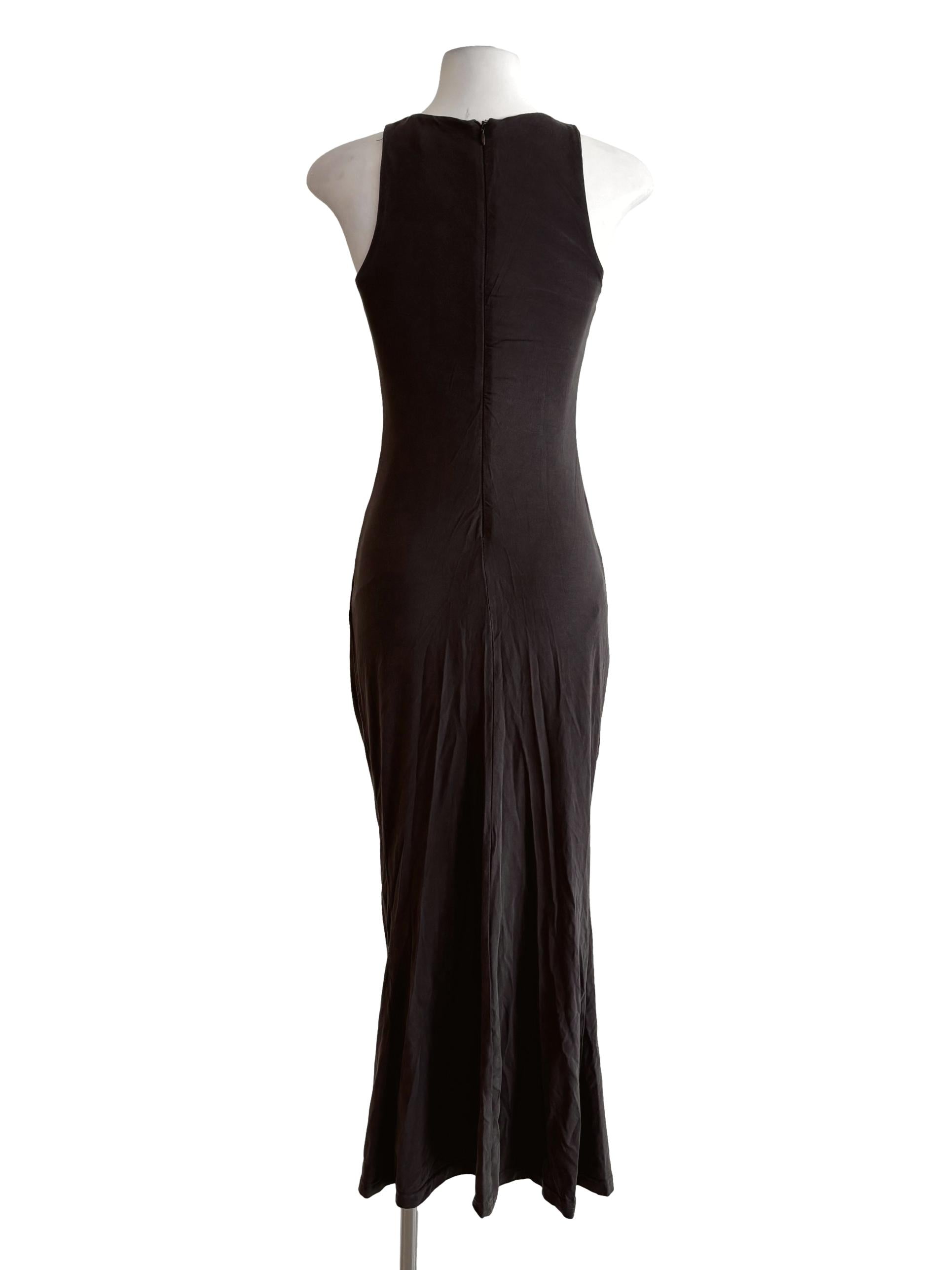 Taupe Round Neck Bodycon Dress