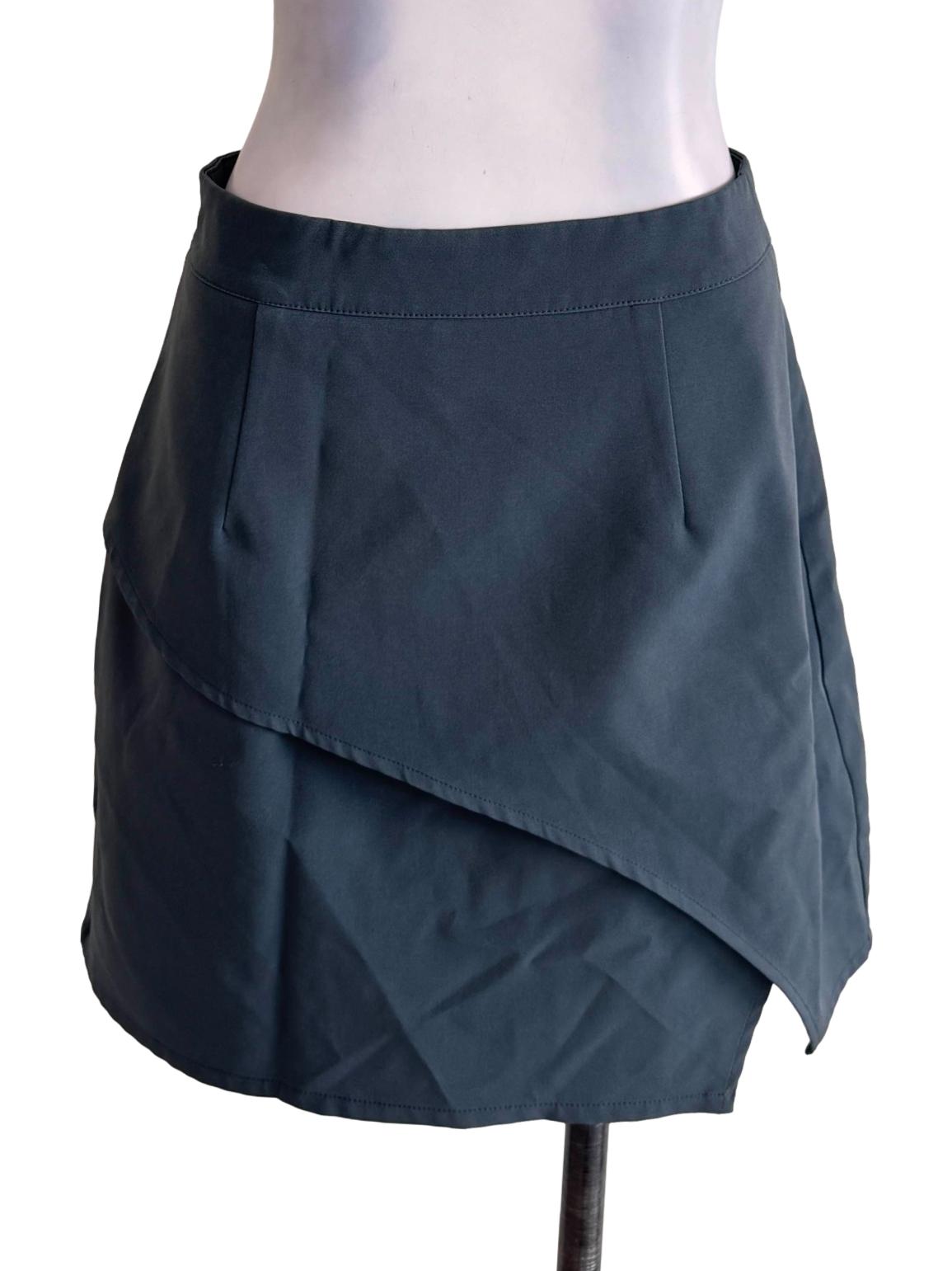 Dark Grey Asymmetric Skorts