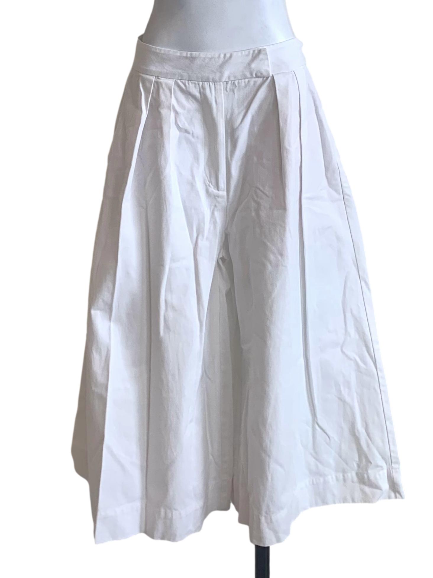 Chiffon White Culottes Pants LB