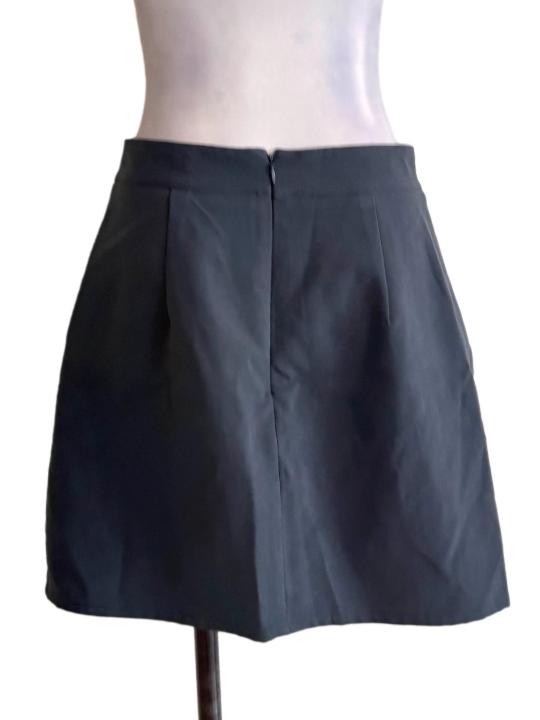 Dark Grey Asymmetric Skorts