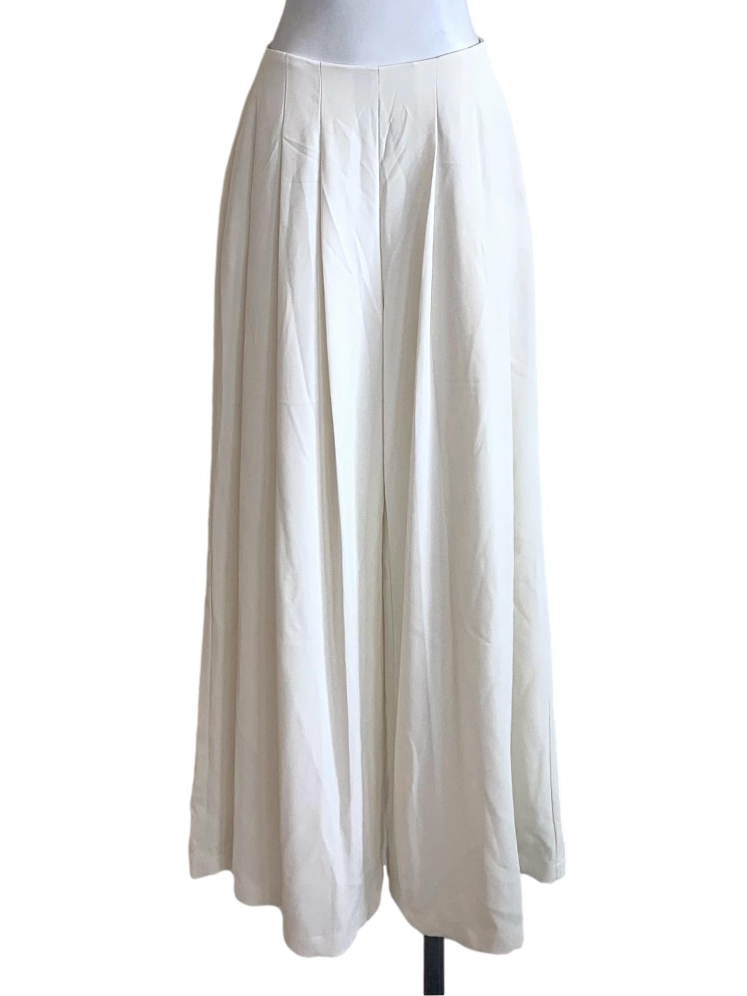 Alabaster White Wide Leg Pants