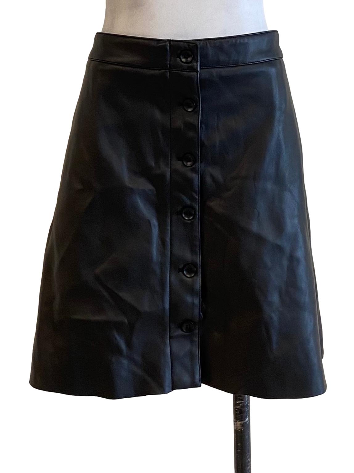 Jade Leather Black Skorts