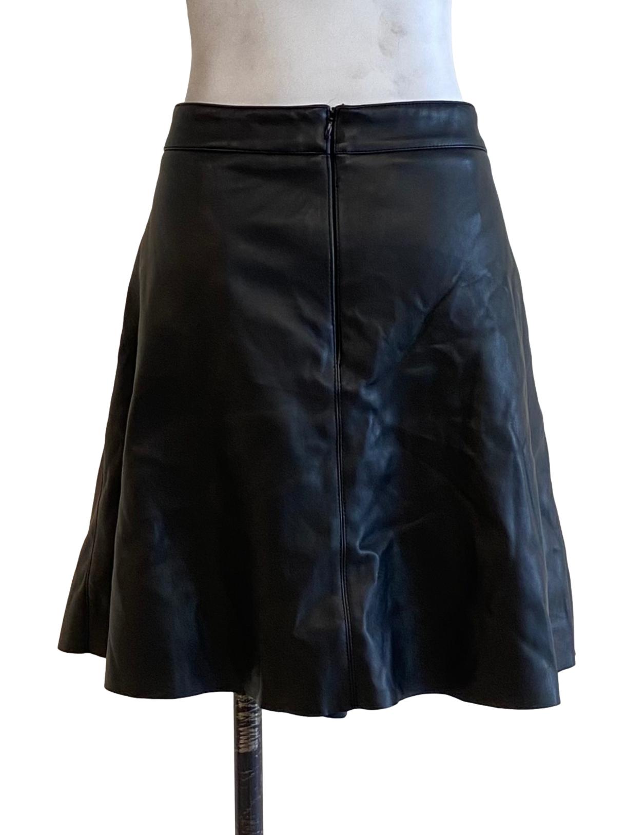 Jade Leather Black Skorts
