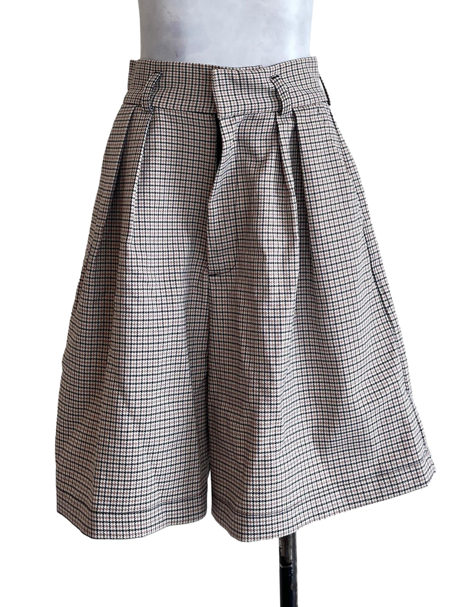 Brown Checks Bermuda Shorts