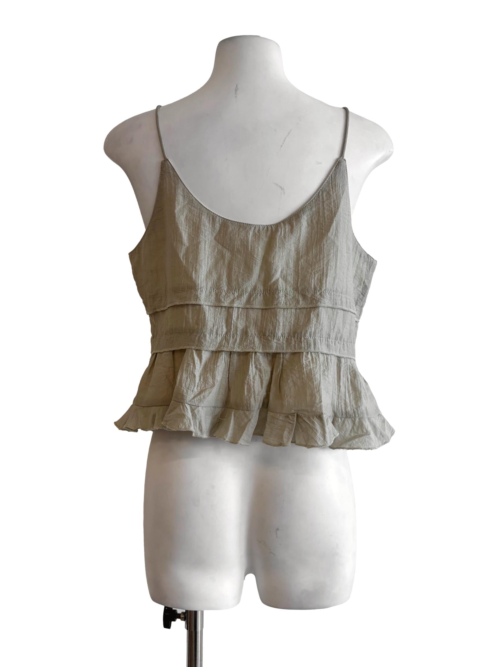 Sage Green Layered Cotton Top TTR
