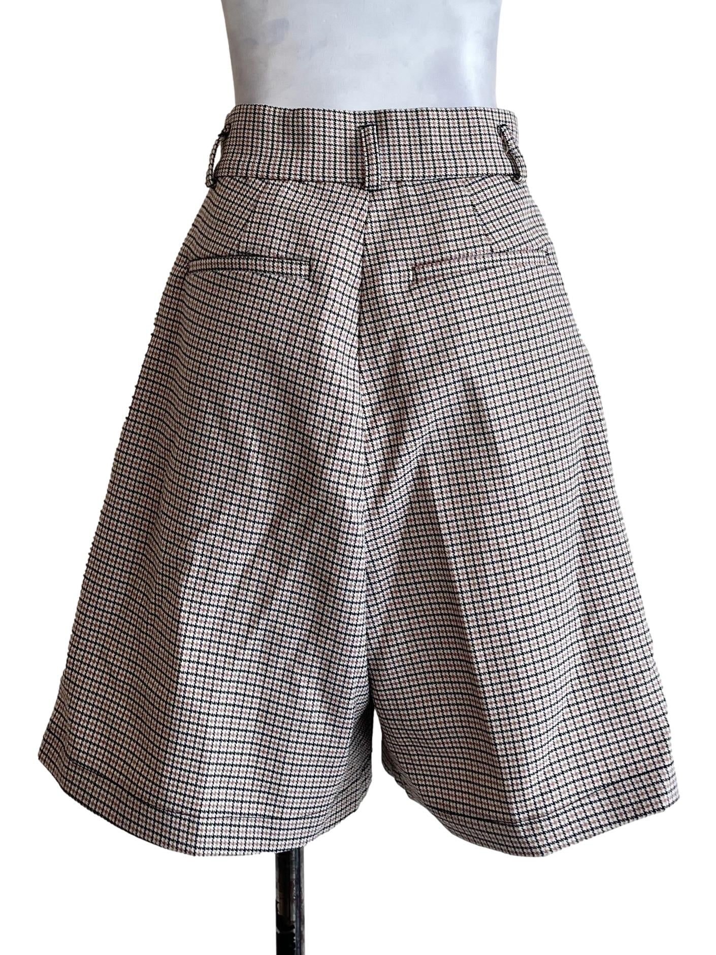 Brown Checks Bermuda Shorts